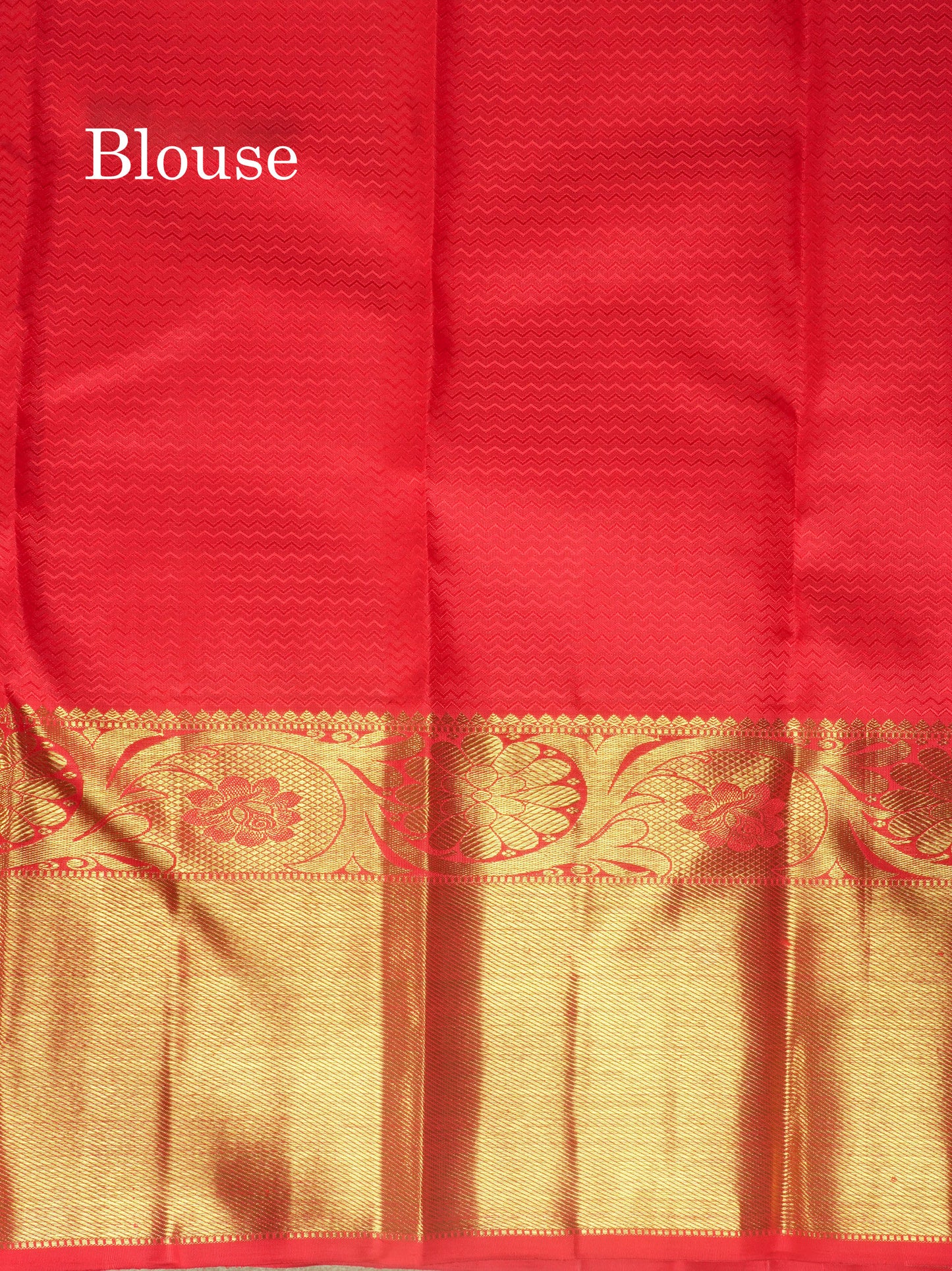 Beautiful Meenakari Work Chilly Red Pure Kanjivaram Silk Saree 3G Zari with Gold Zari Long Border