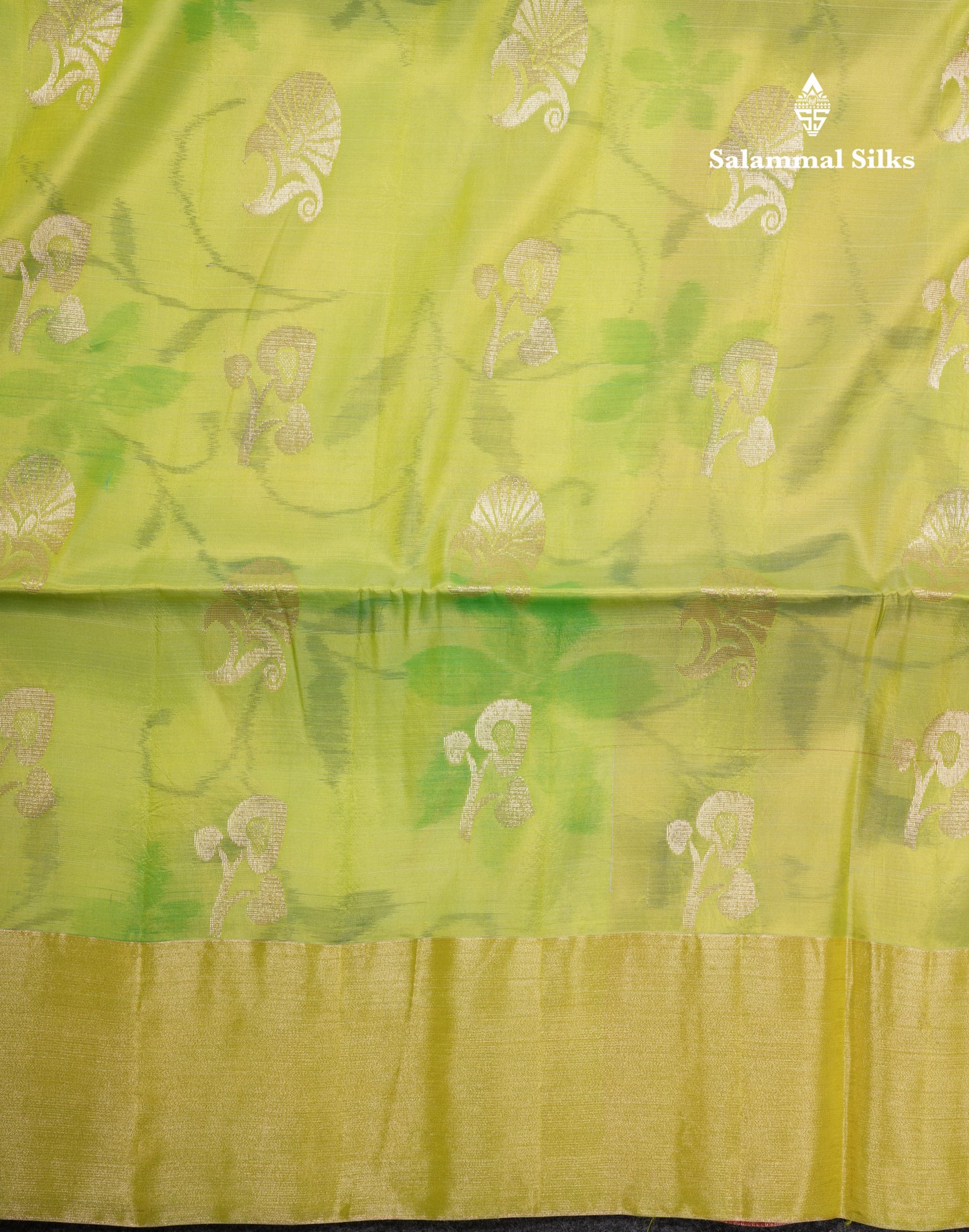 Parrot Green Pochampally Design Pure Silk Mix Soft Silk Saree With Contrast Pink Blouse