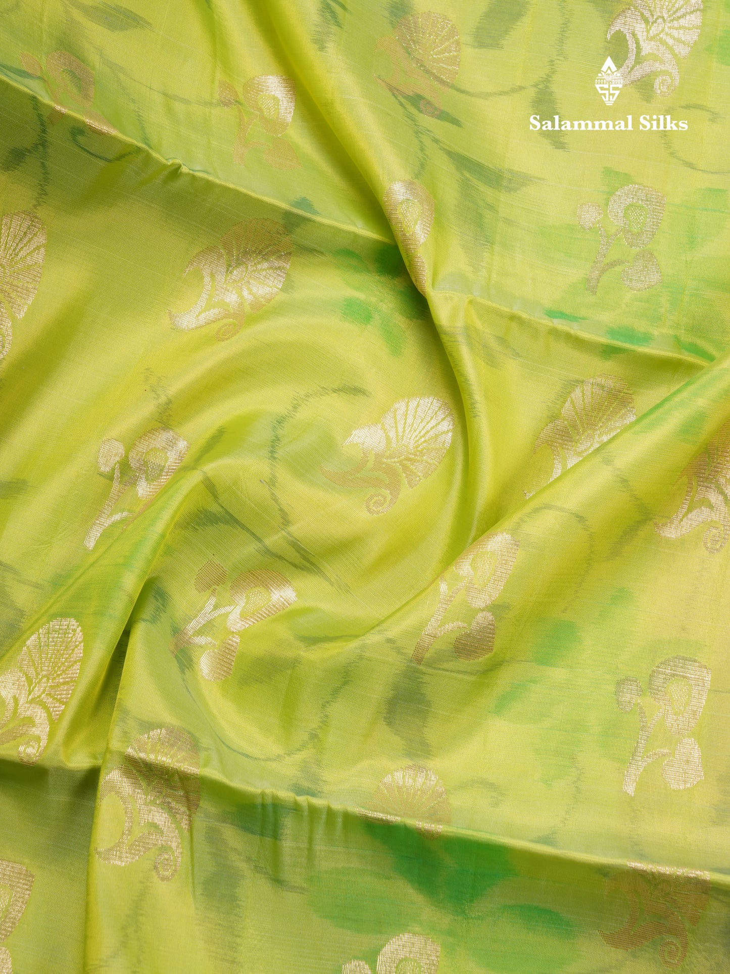 Parrot Green Pochampally Design Pure Silk Mix Soft Silk Saree With Contrast Pink Blouse