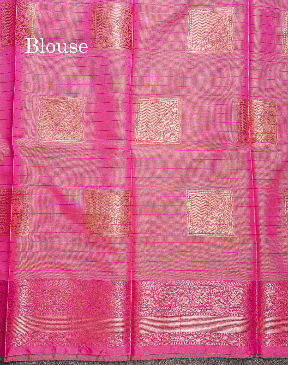 Semi Soft Silk Saree - Light Green Colour Body Small Checks With Contrast Pink Blouse