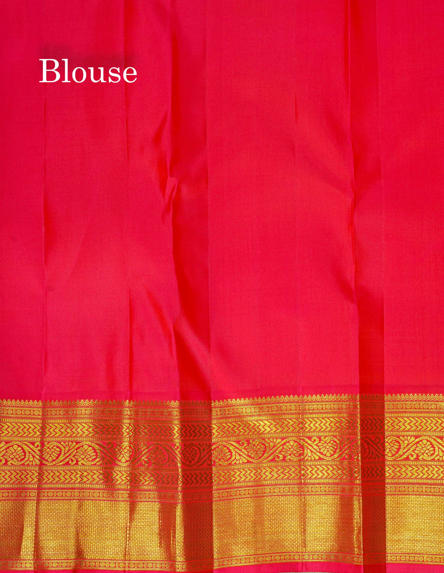 Half White Pure Kanjivaram Silk Saree 2G Zari With Contrast Pink Traditional Border