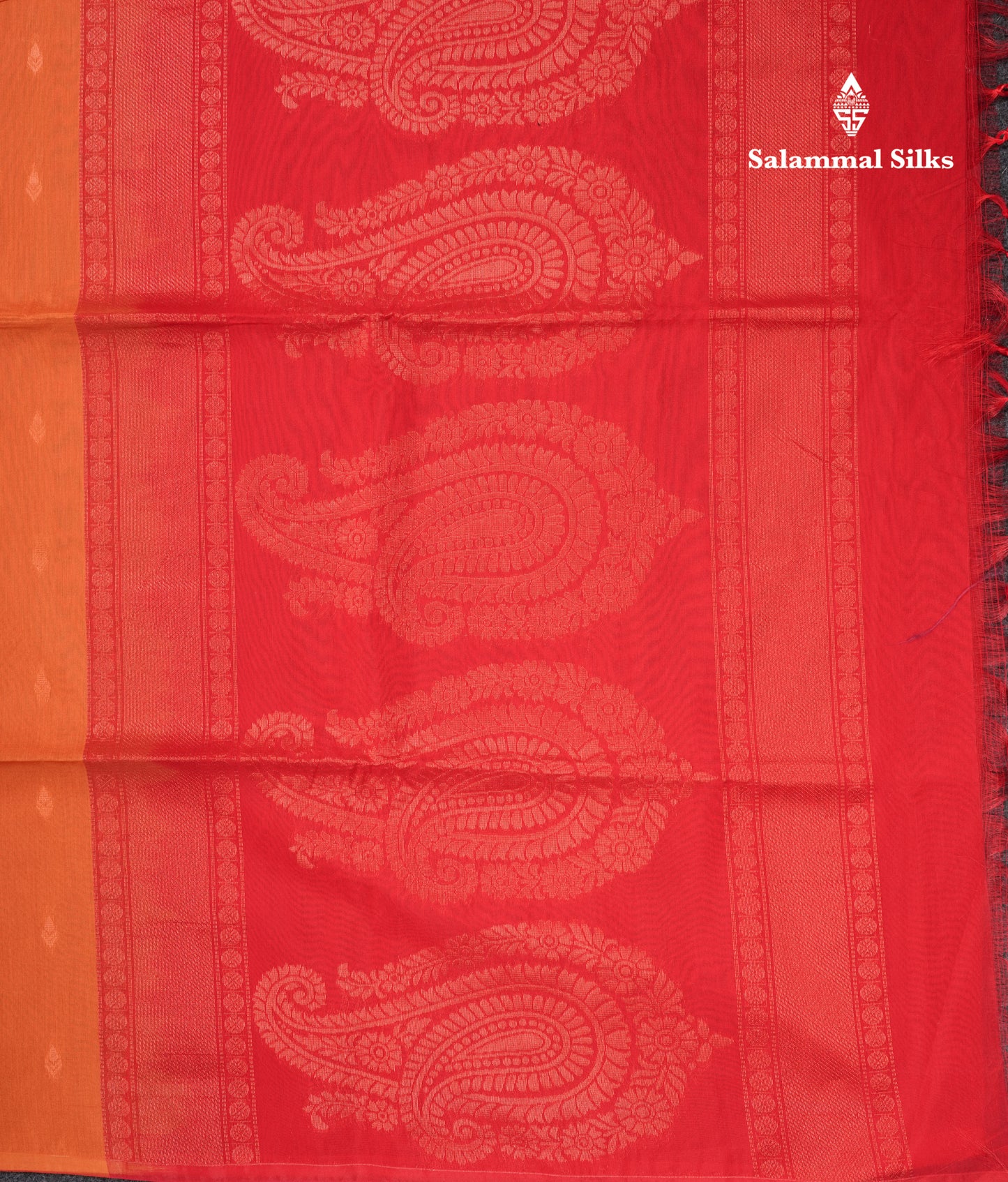 Beautiful Mustard Yellow SICO Cotton Saree With Contrast Red Blouse