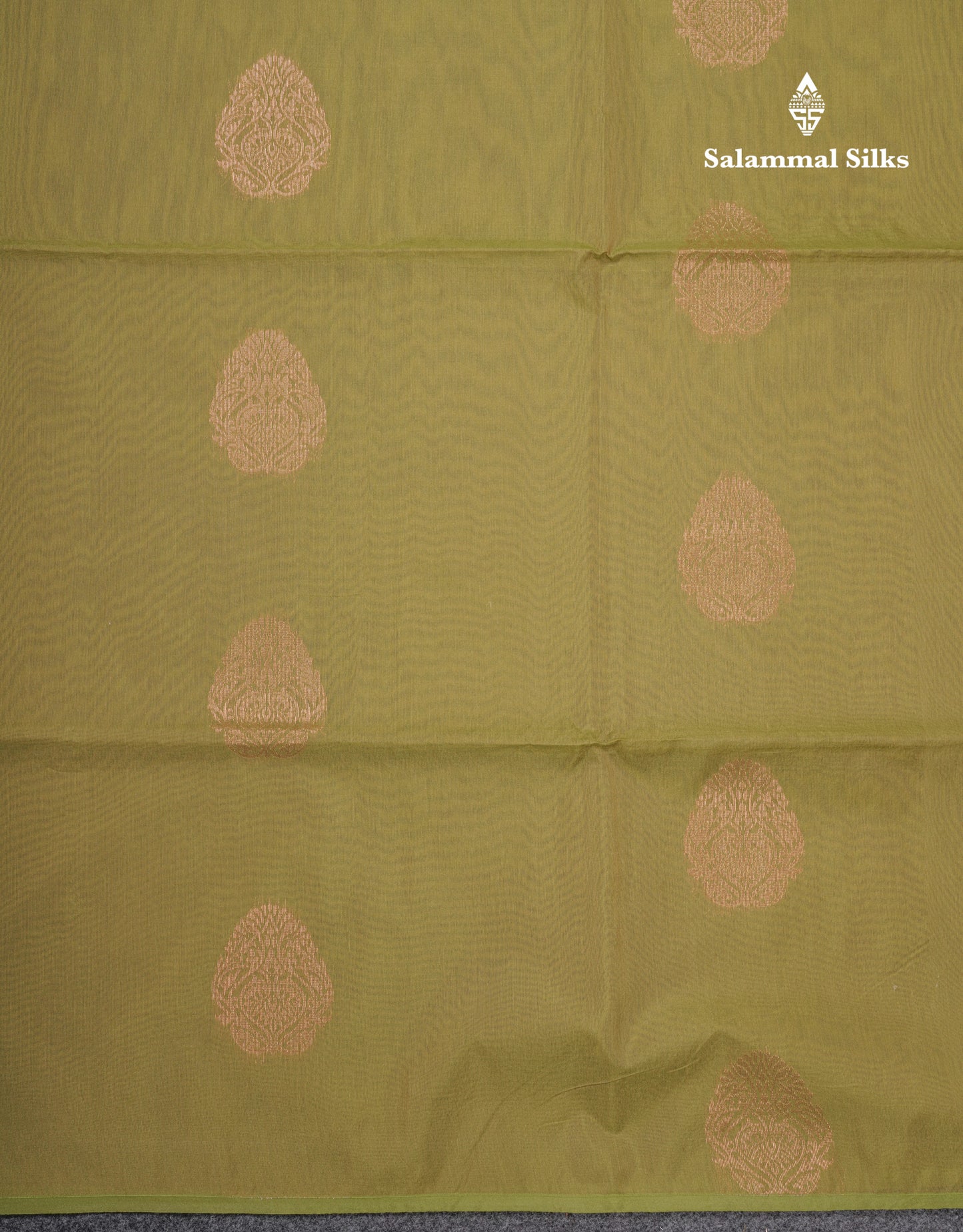 Beautiful Olive Green SICO Cotton Saree With Contrast Magenta Blouse