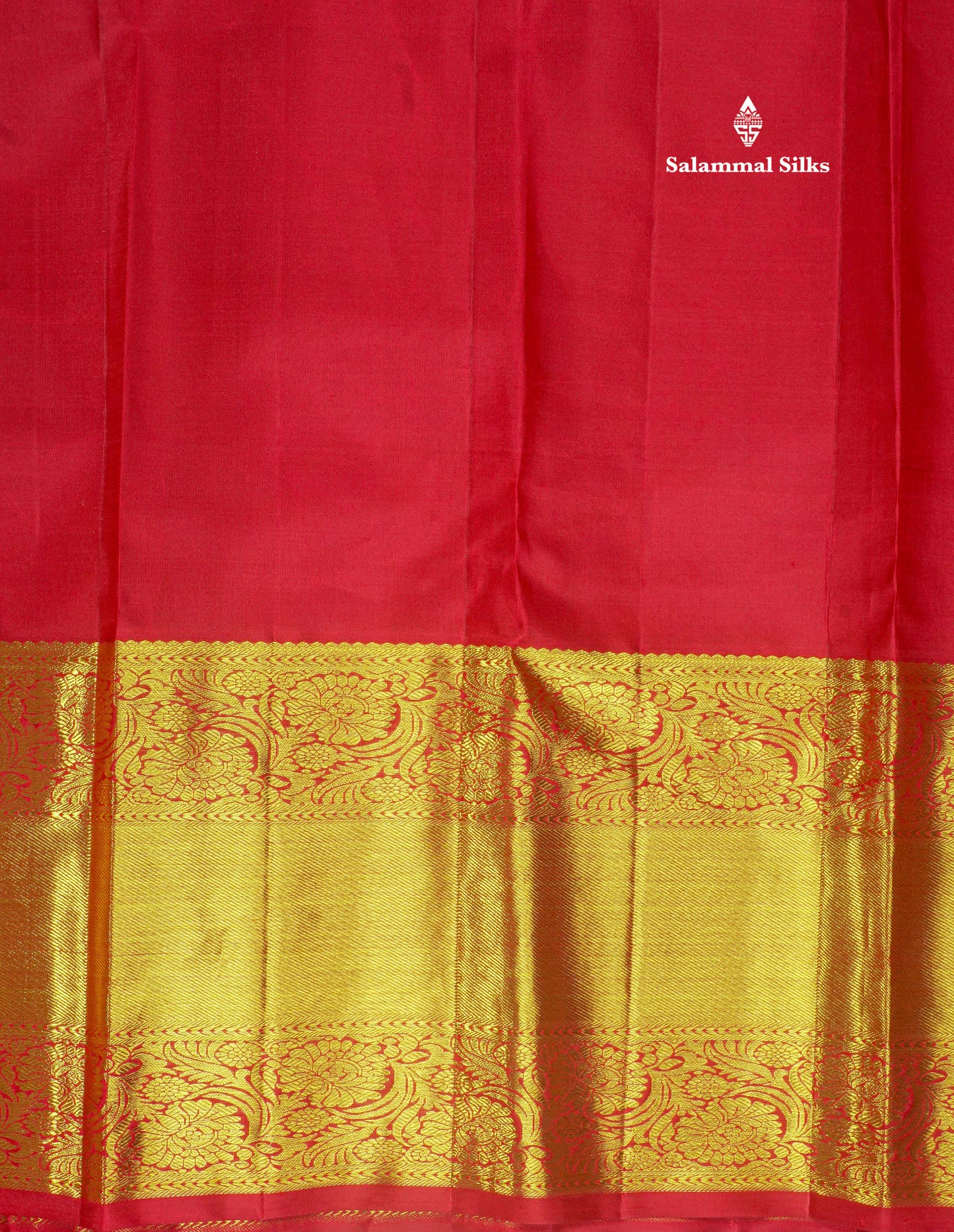 Pure Zari Maroon Pure Kanjivaram Silk Saree With Long Gold Zari Border