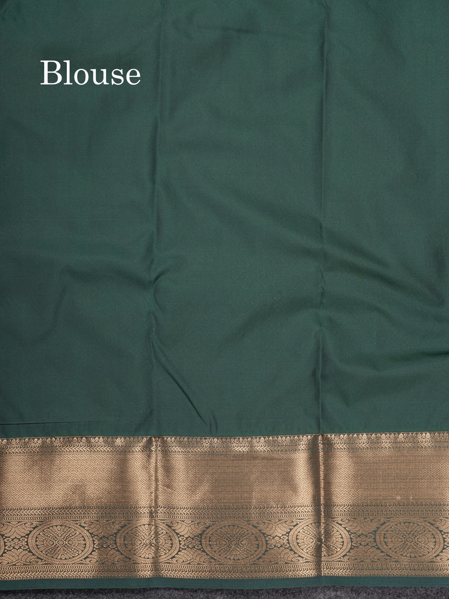 Red Bridal Semi Silk Saree With Contrast Bottle Green Border