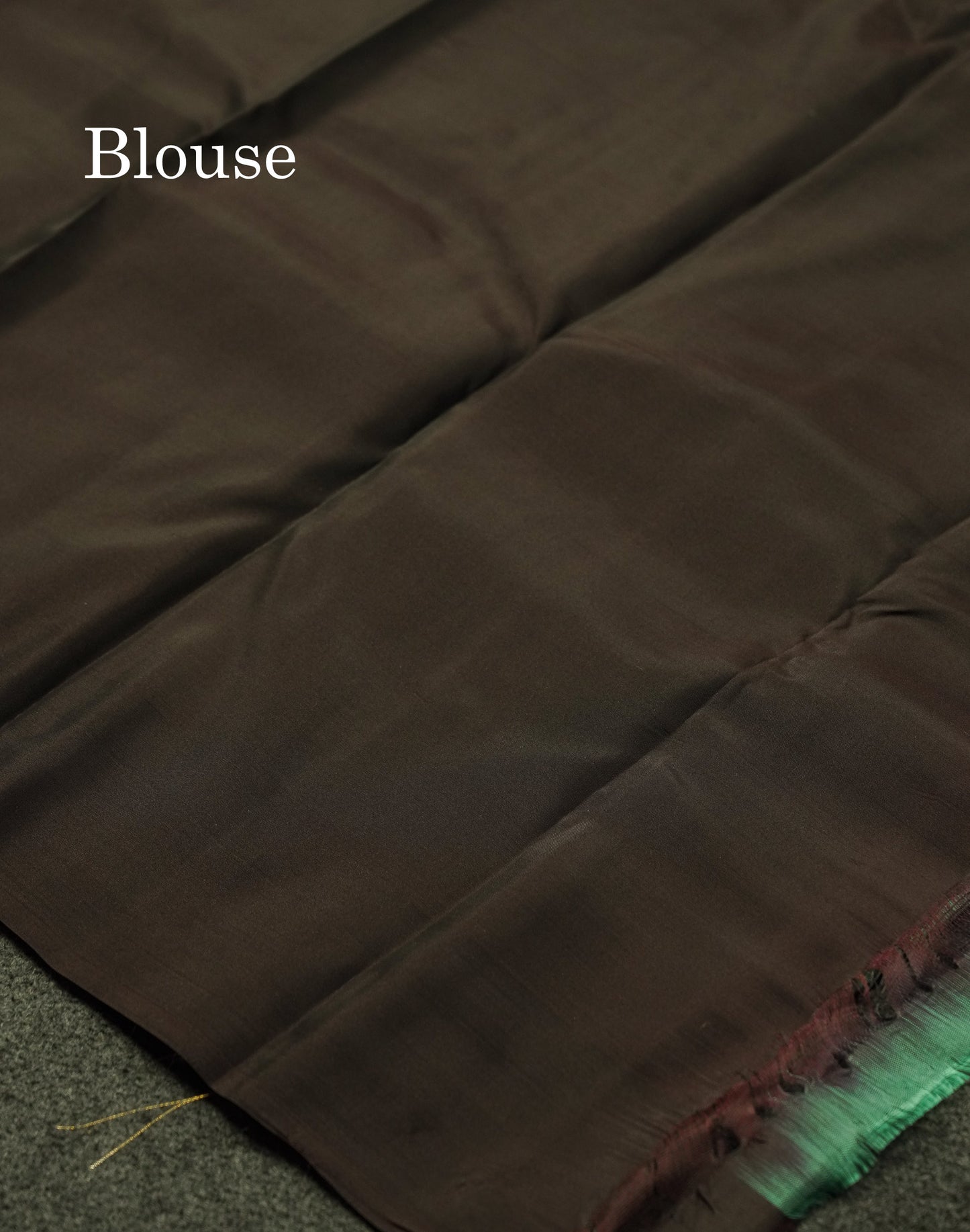 Beautiful Dual ToneGreen PureMix Kanjivaram Soft Silk Saree With Contrast Dark Brown Border