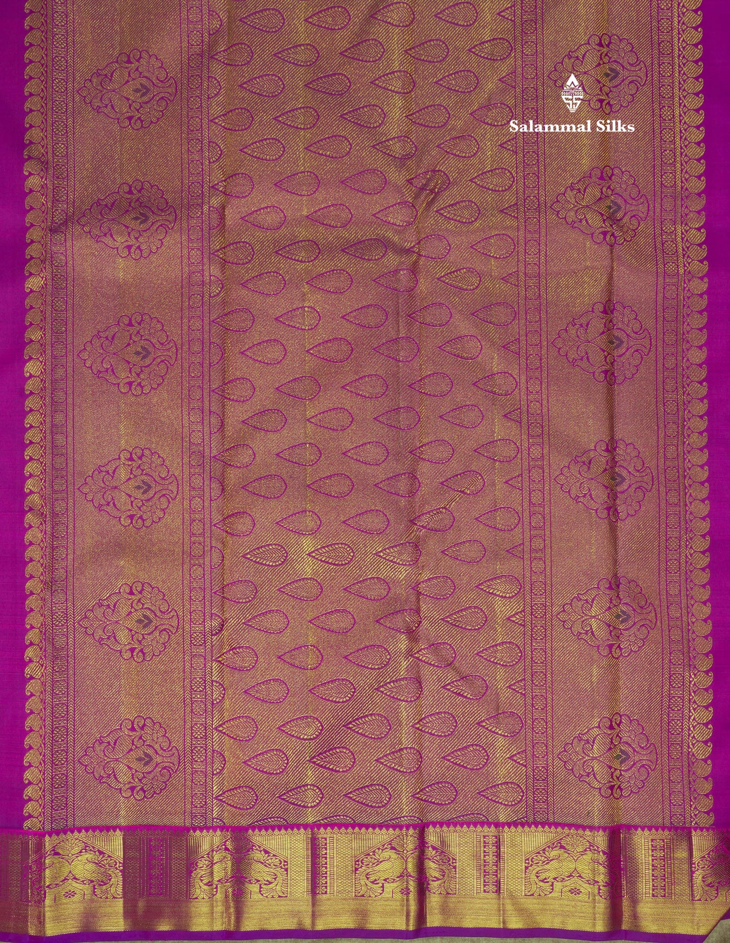 Pure Zari Vadamalli Pure Kanjivaram Silk Saree with Traditional Gold Zari Border