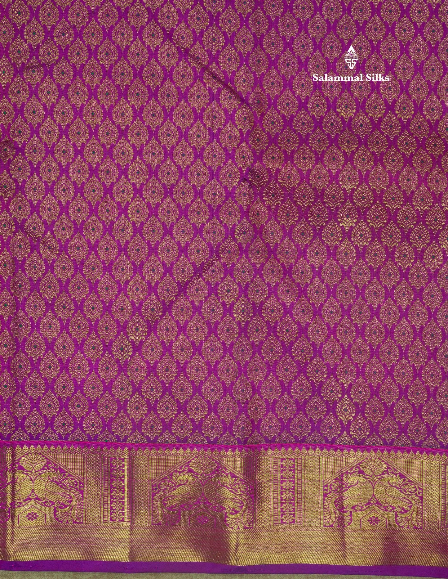 Pure Zari Vadamalli Pure Kanjivaram Silk Saree with Traditional Gold Zari Border