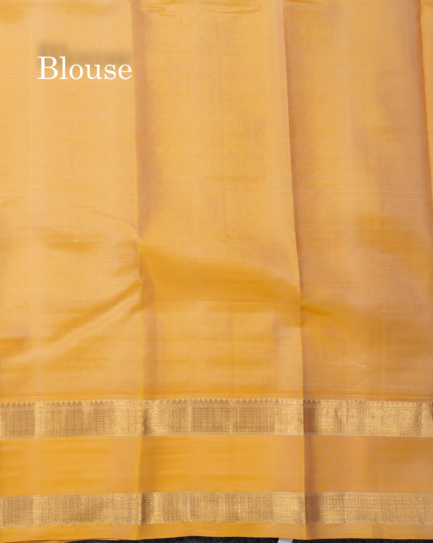 Beautiful Half White Small Checks Pure Kanjivaram Silk Saree With Contrast Mustard Yellow Traditional Gap Border
