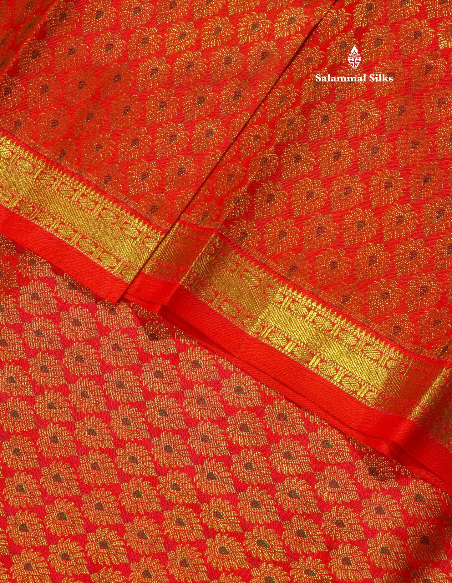 Reddish Pink Meenakari Work Pure Kanjivaram Silk Saree 3G Zari with Traditional Gold Zari Border