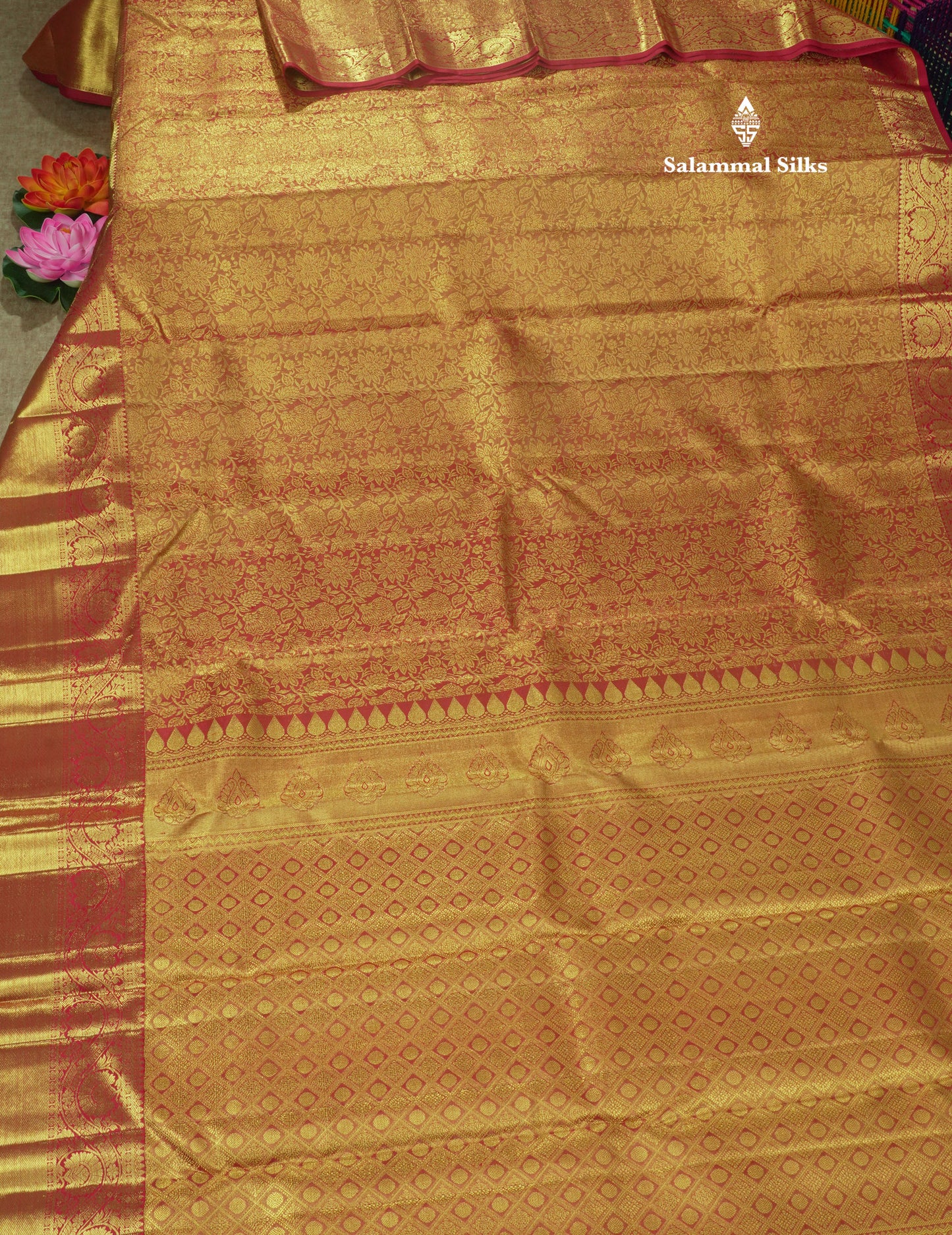 Pure Zari Maroon Colour Pure Kanjivaram Tissue Silk Saree With Long Gold Zari Border