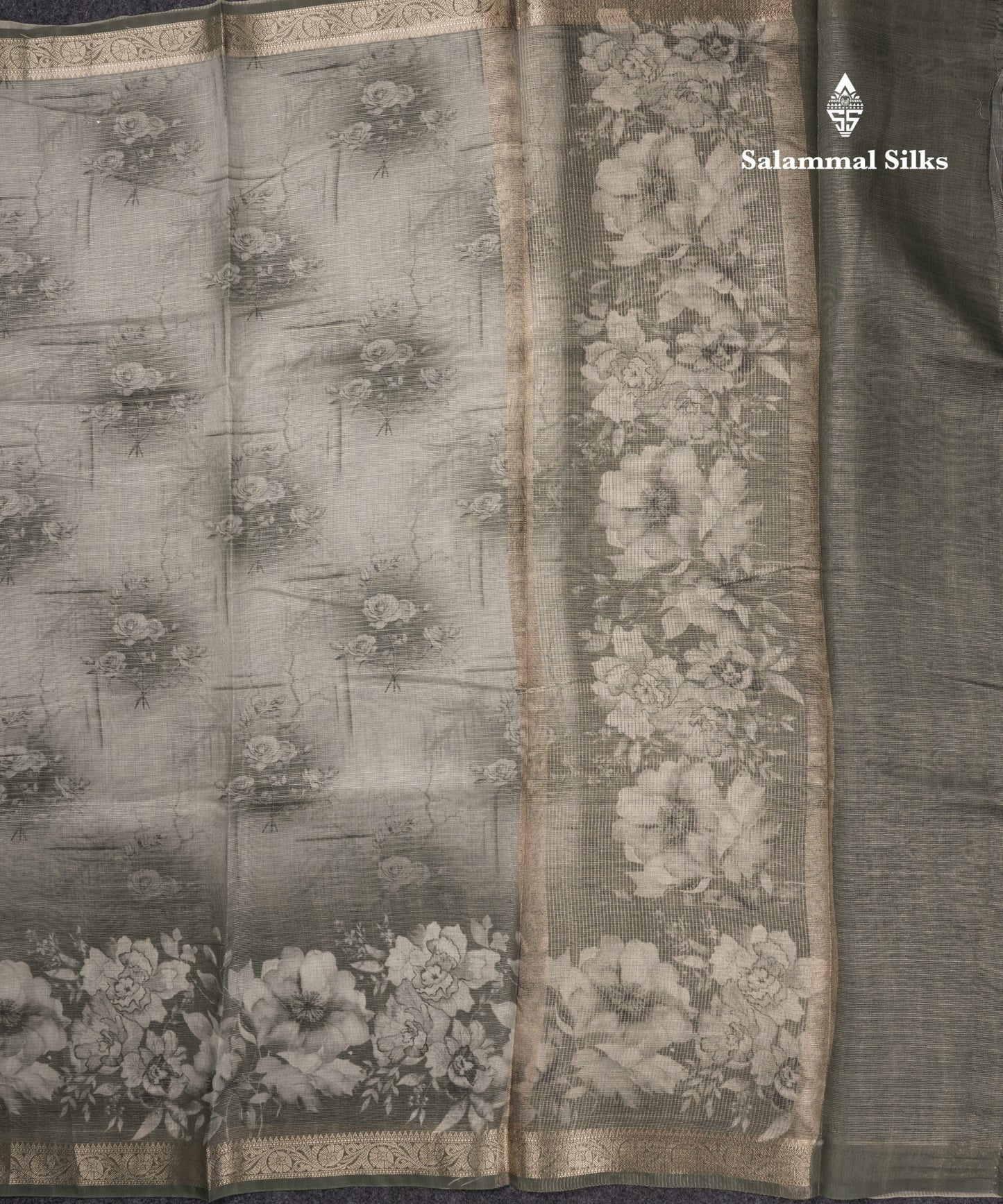 Vairaoosi Lines Silk Kota Fancy Saree With Small Border