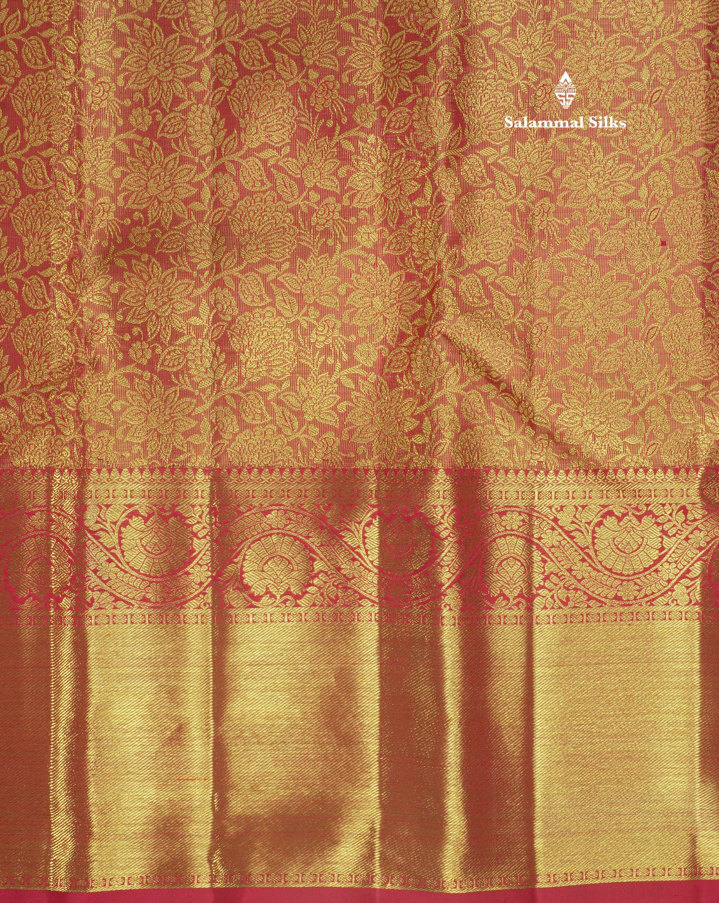 Pure Zari Maroon Colour Pure Kanjivaram Tissue Silk Saree With Long Gold Zari Border