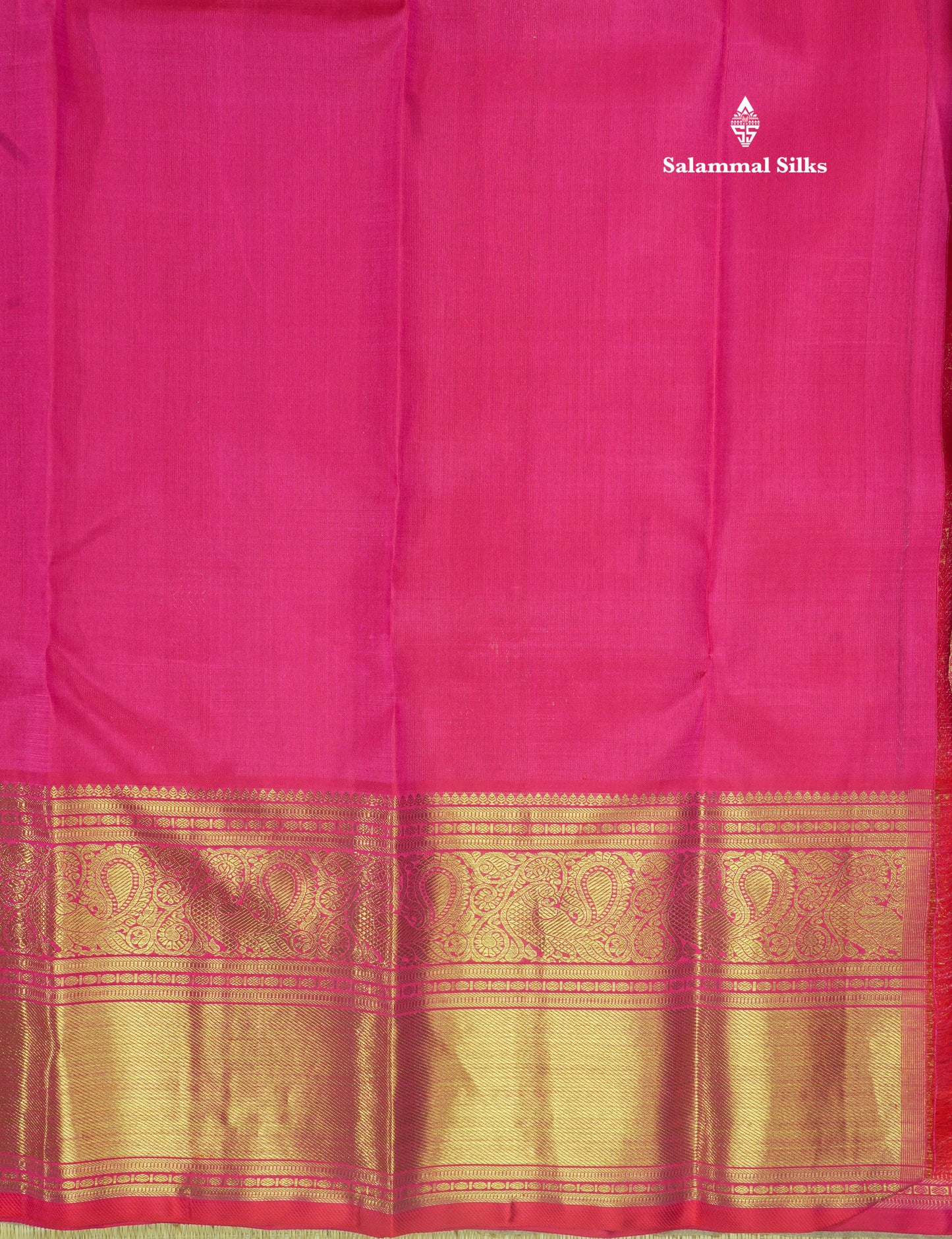 Meenakari Work Pink Shade Pure Kanjivaram Silk Saree Pure zari (3G) with Traditional Gold Zari Border