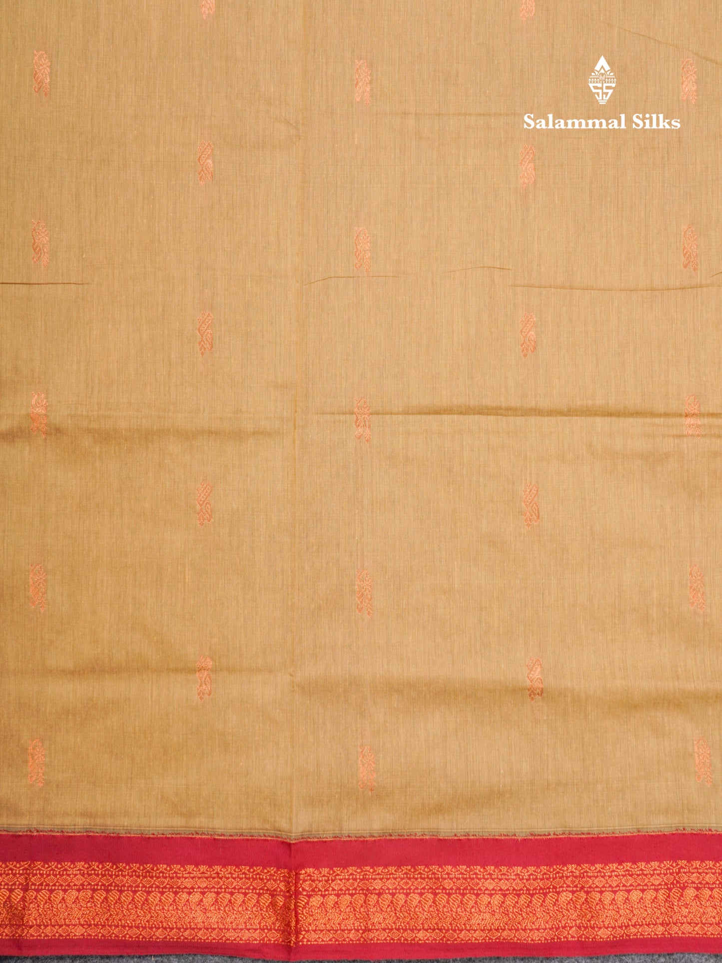 Cream Kalyani Cotton Saree With Contrast Dark Maroon Border