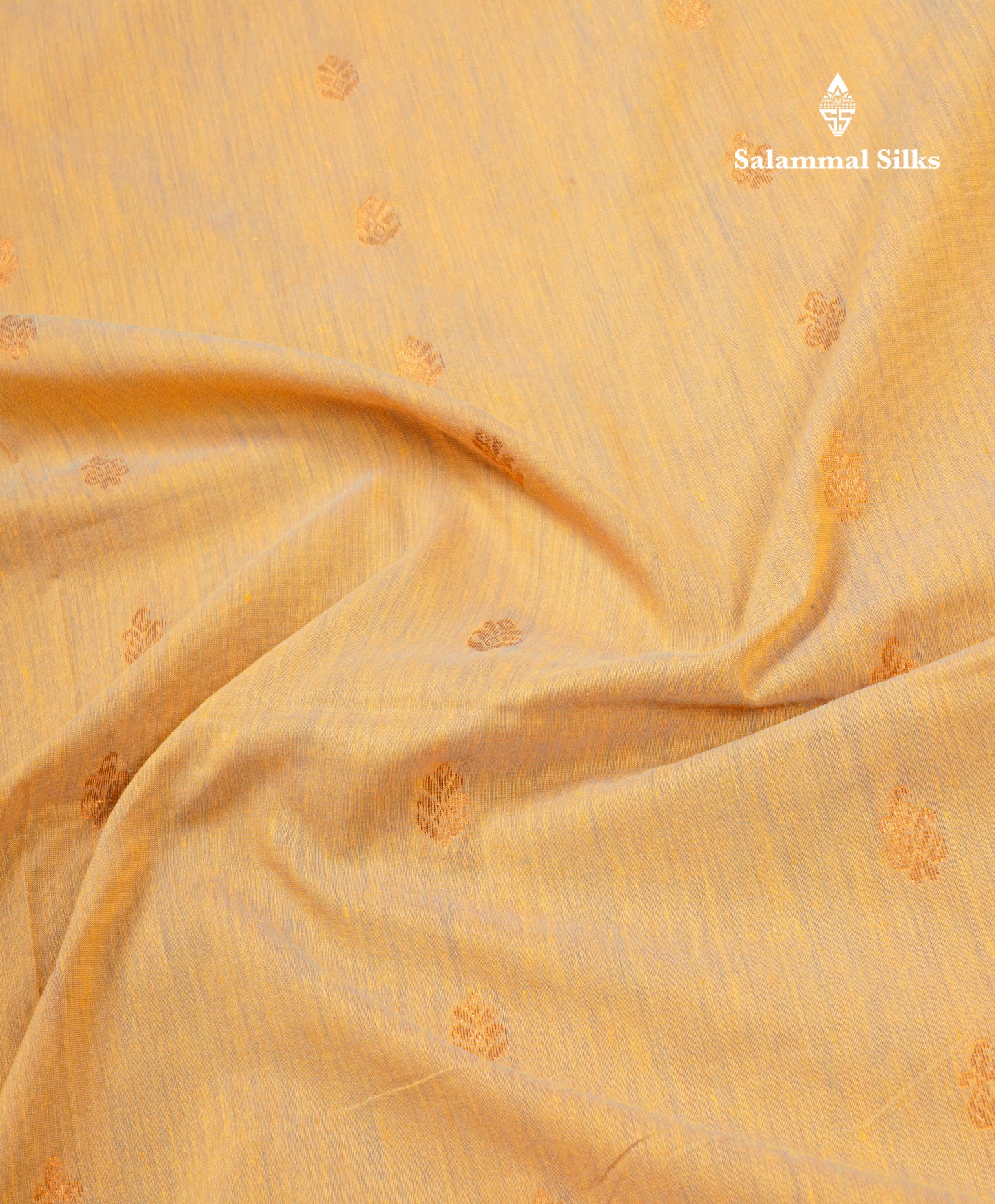 Sandal Kalyani Cotton Saree With Contrast Sky Blue Border