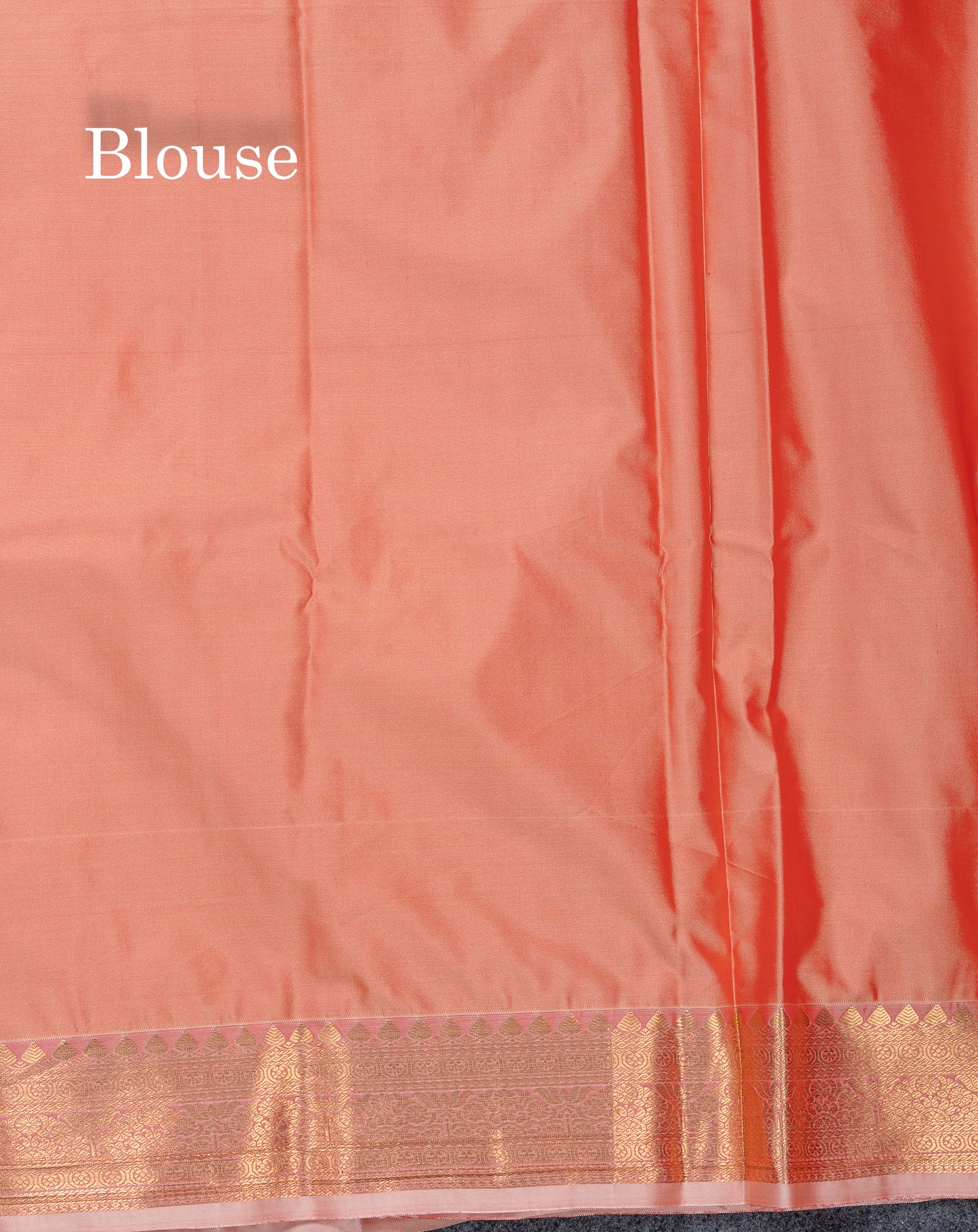 Beautiful Dual Tone Redish Pink Semi Silk Saree With Contrast Peach Border