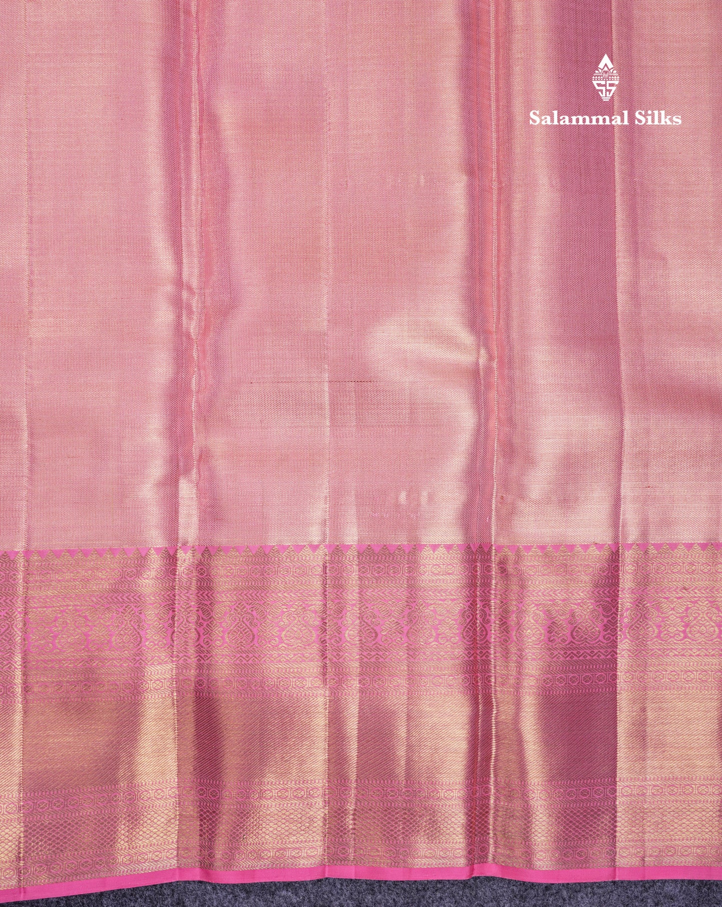 Beautiful Baby Pink Tissue Menakari Work Bridal 2G Pure Kanjivaram Silk Saree With Contrast Light Pink Traditional Border