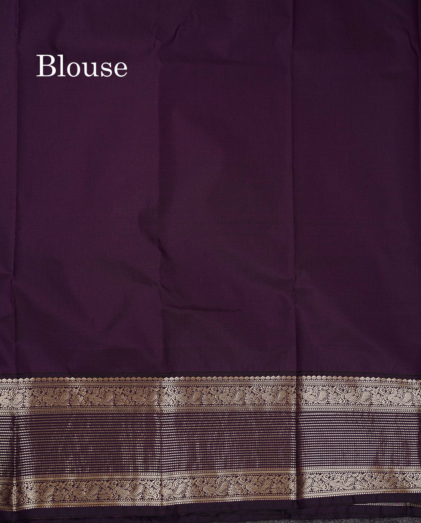 Semi Silk Saree - Dual Tone Pink Butta With Small Checks Along With Contrast Dark Purple Traditional Border