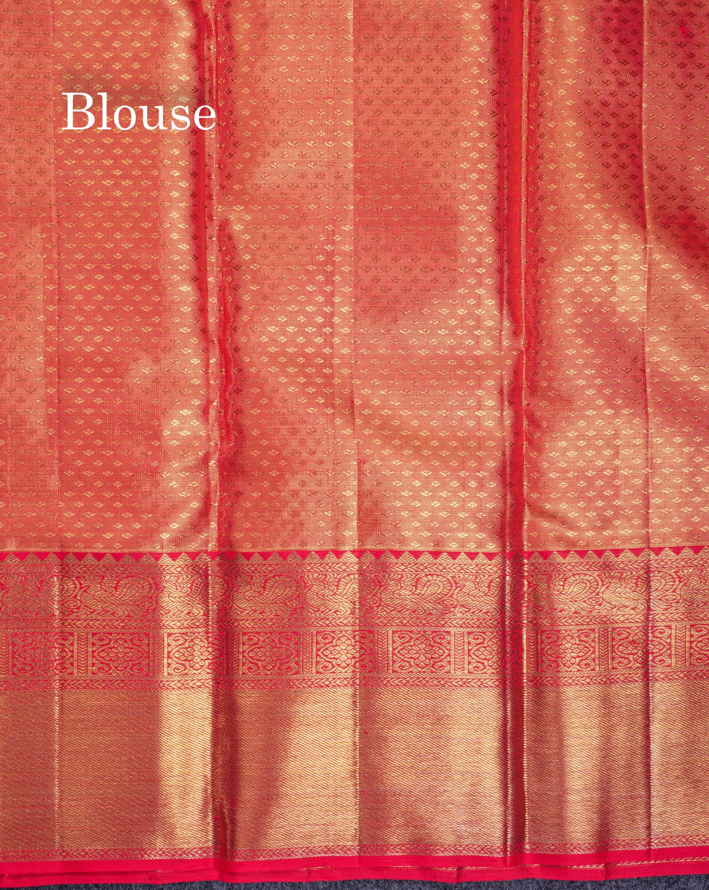 Beautiful Cream Sandal Tissue Menakari Work Bridal 2G Pure Kanjivaram Silk Saree With Contrast Chilly Red Traditional Border