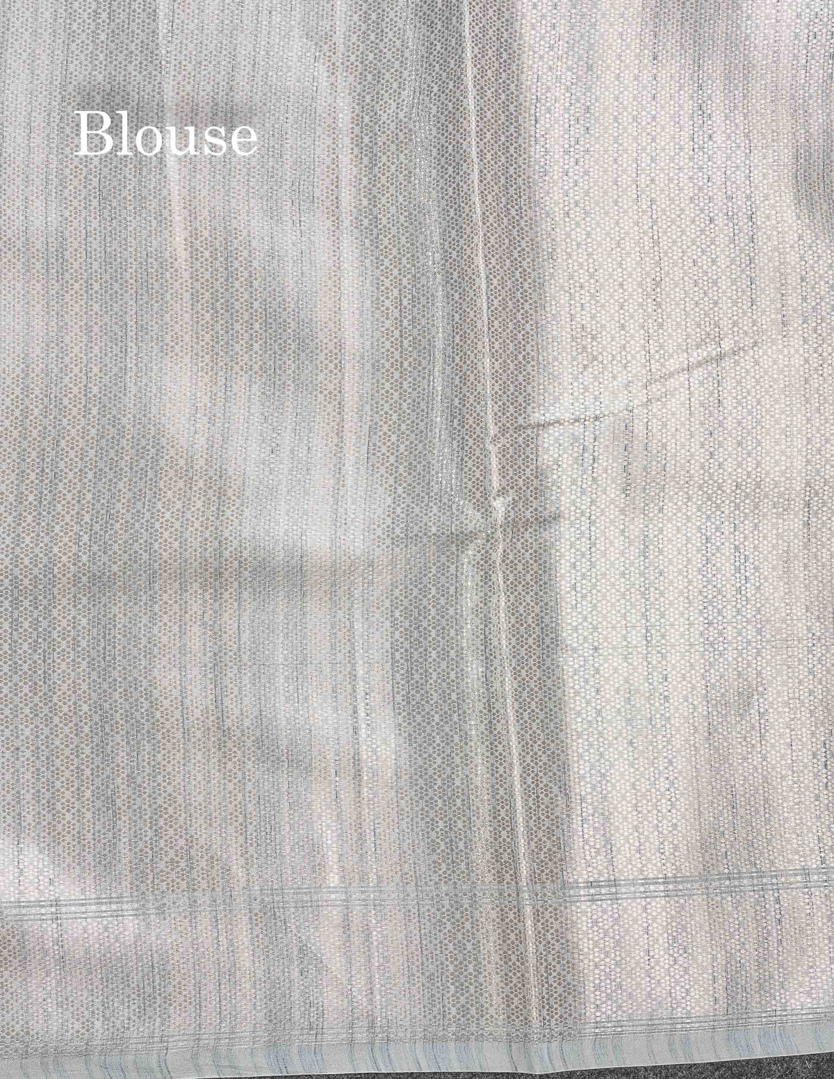 Cotton Mix Saree - Blueish Grey Colour Body With Fancy Border