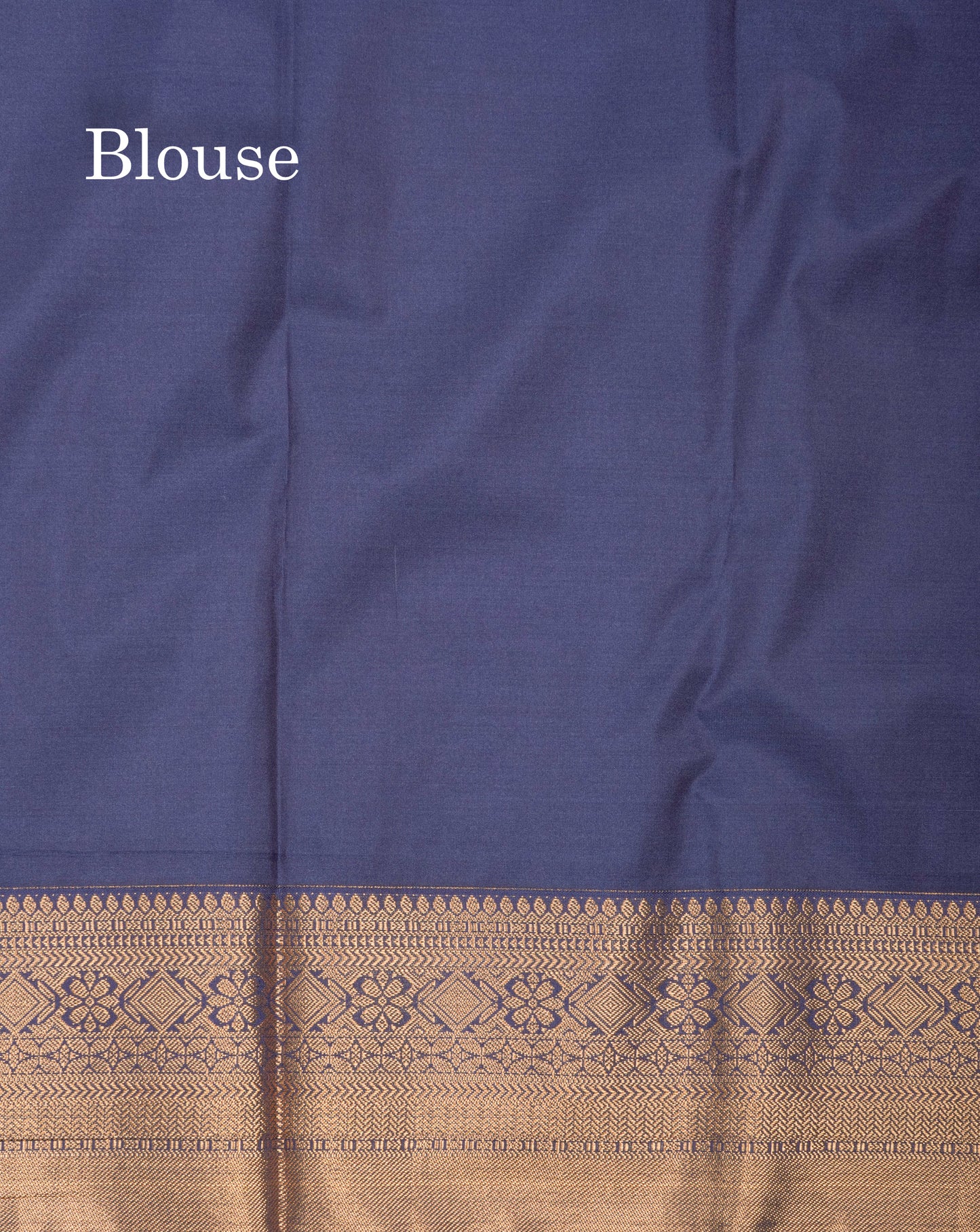 1000 Buttas Grey White Semi Silk Saree With Contrast Navy Blue Border