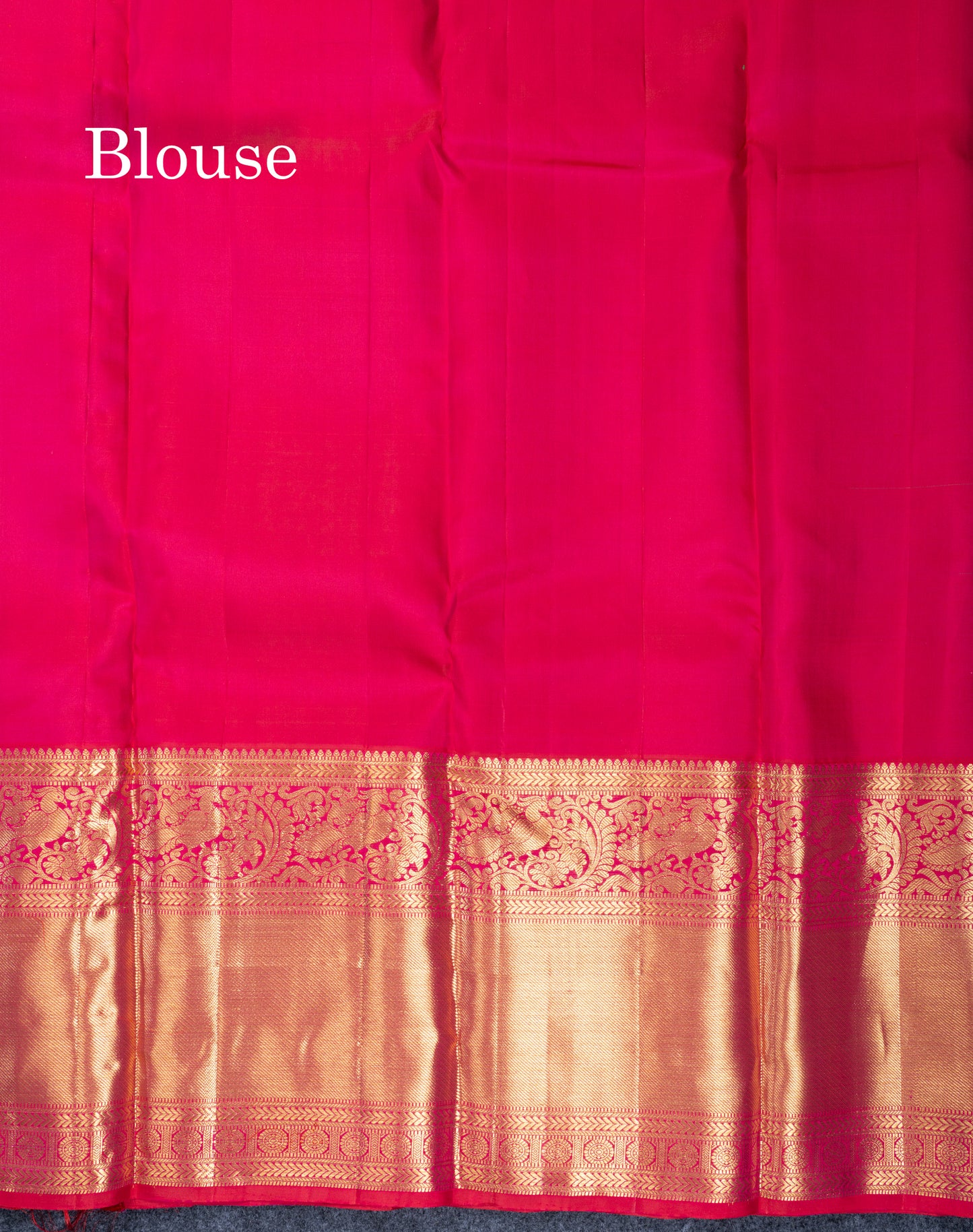 Parrot Green Bridal Pure Kanjivaram Silk Saree With Contrast Reddish Pink Traditional Evening Morning Border