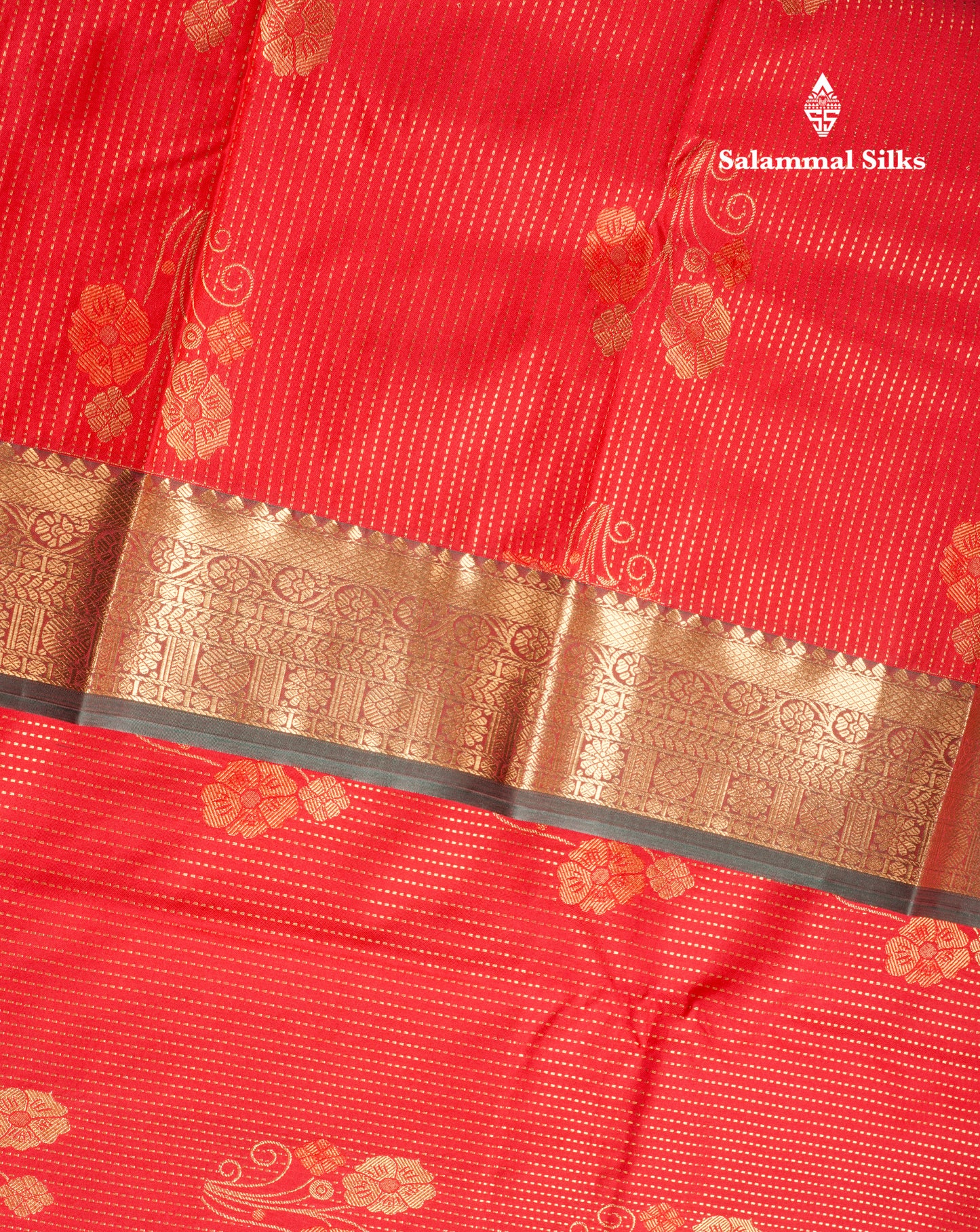 Chilly Red Semi Silk Saree With Contrast Dual Tone Maroon Fancy Border