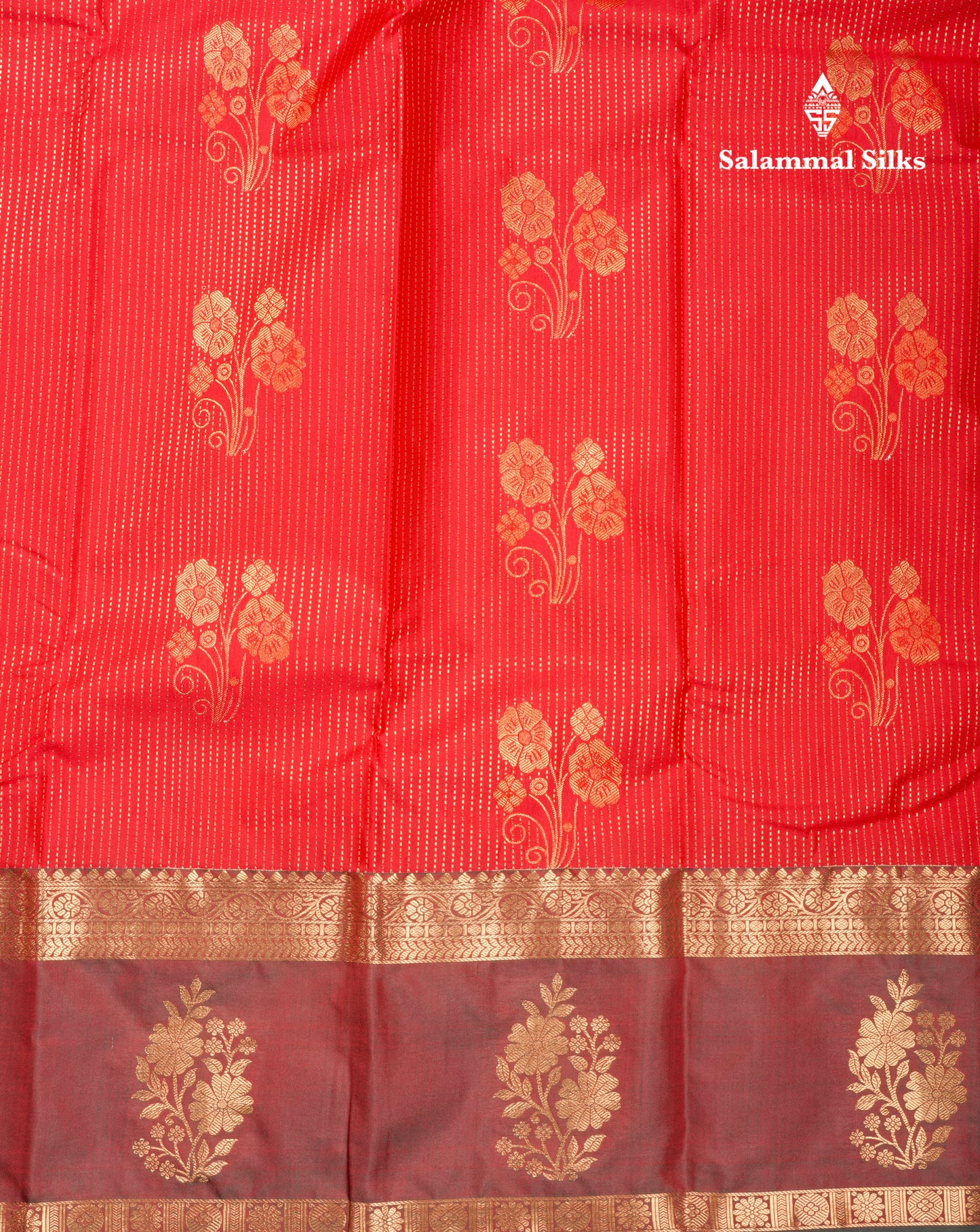 Chilly Red Semi Silk Saree With Contrast Dual Tone Maroon Fancy Border