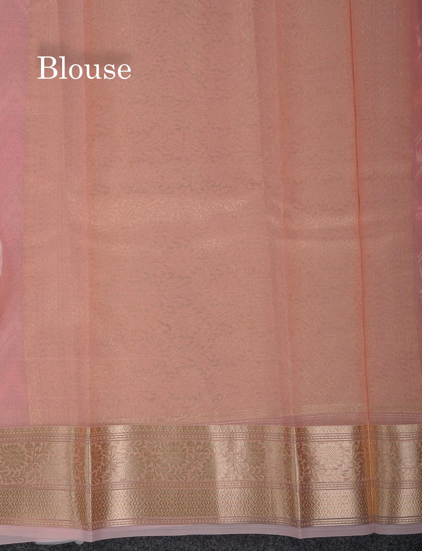 Beautiful Light Pink Zig-Zag Thread Work Semi Organza Fancy Saree With Traditional Border
