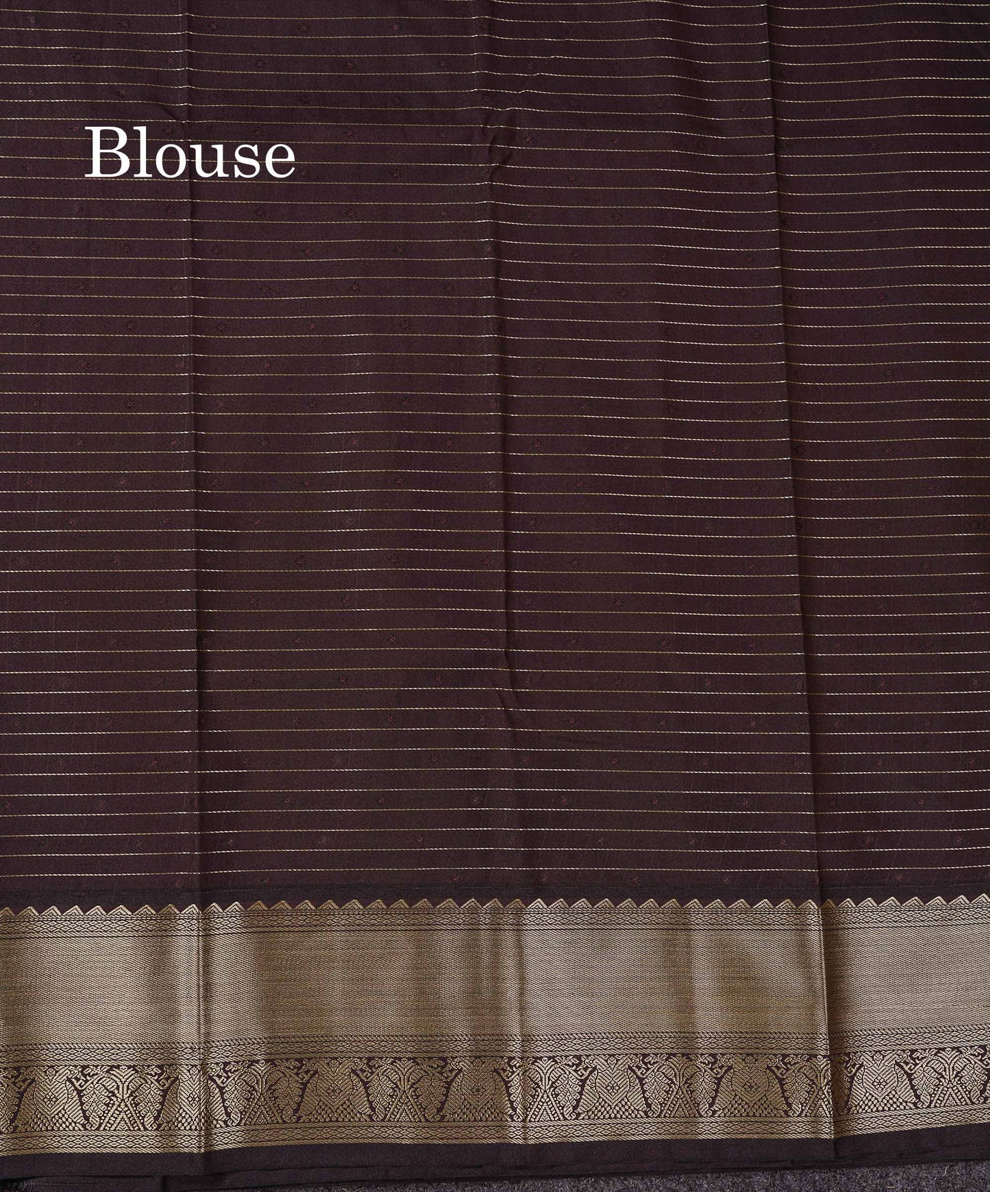 Semi Silk Saree - Mustard Yellow Butta With Small Checks Along With Contrast Snuff Brown Traditional Border