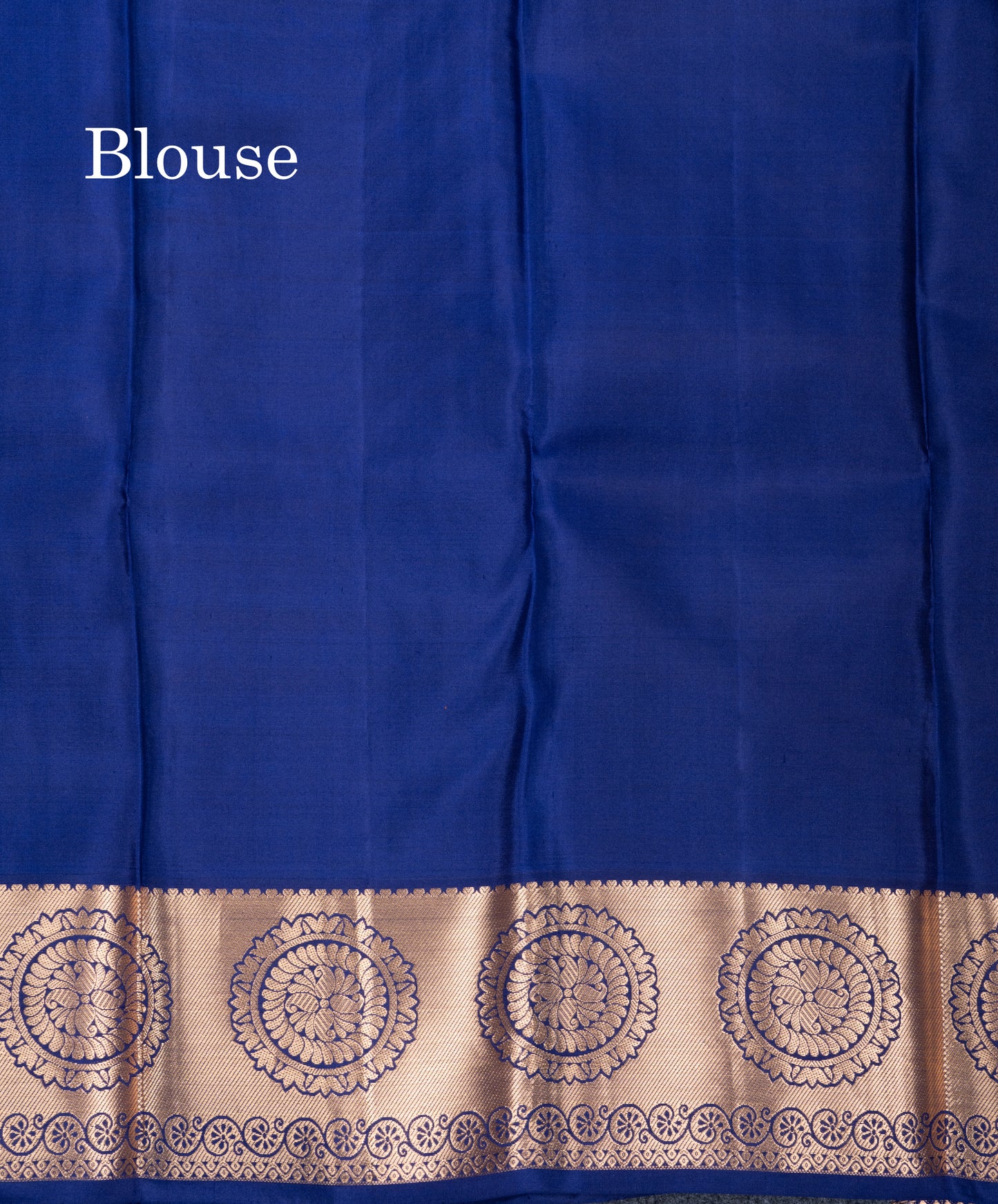 Dual Tone Light Blue Bridal Pure Kanjivaram Silk Saree With Contrast Navy Blue Border