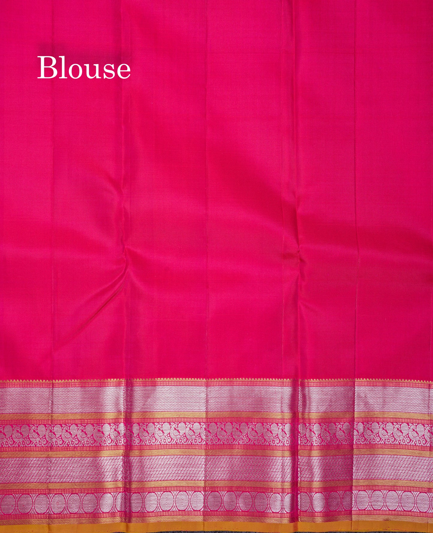 Beautiful Dual Tone Pink Pure Kanjivaram Silk Saree With Tarditional Border