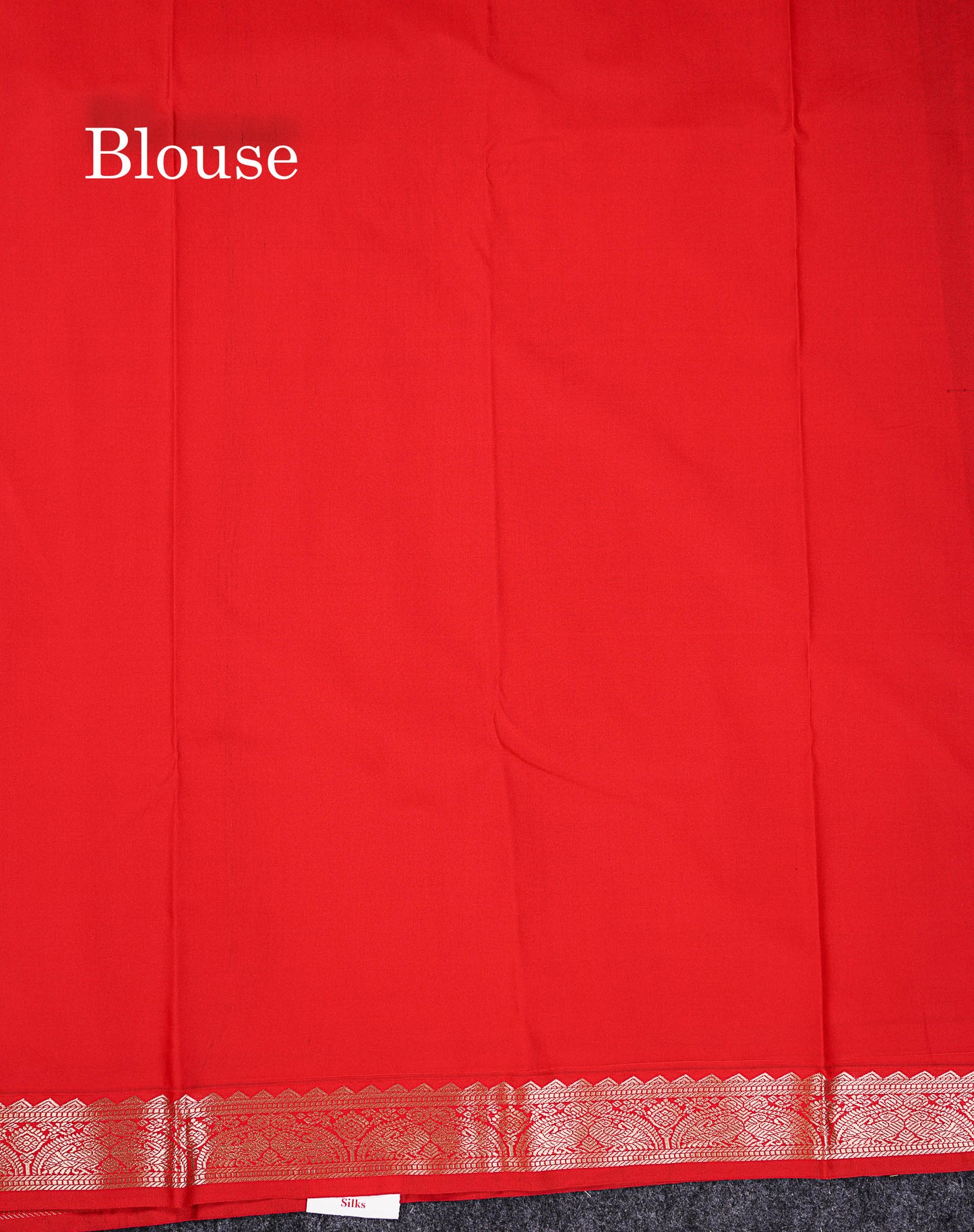 Semi Silk Saree - Violet Butta With Straip Lines Along With Contrast Red Traditional Small Border