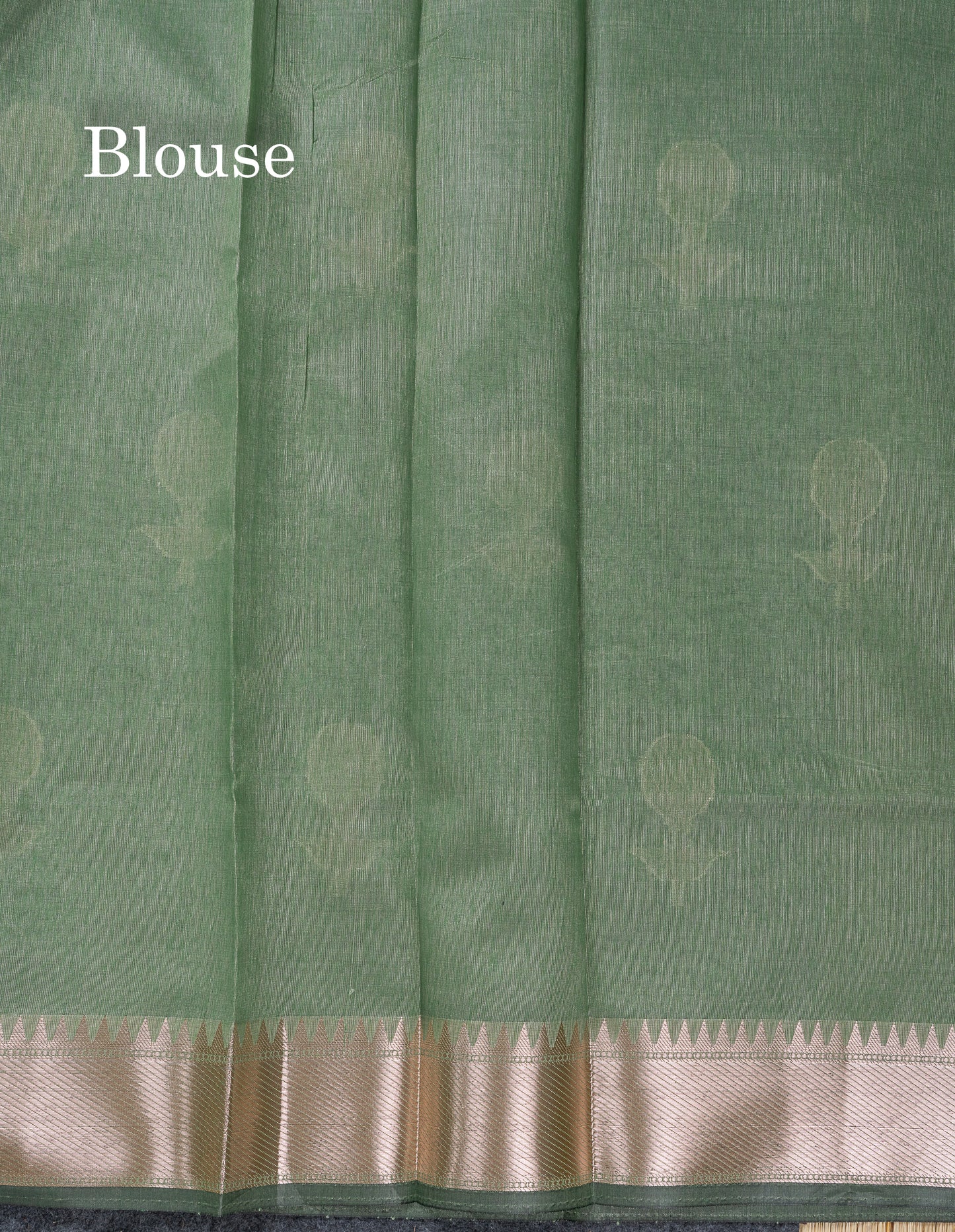 Beautiful Light Green Semi Tussar Fancy Saree With Medium Border