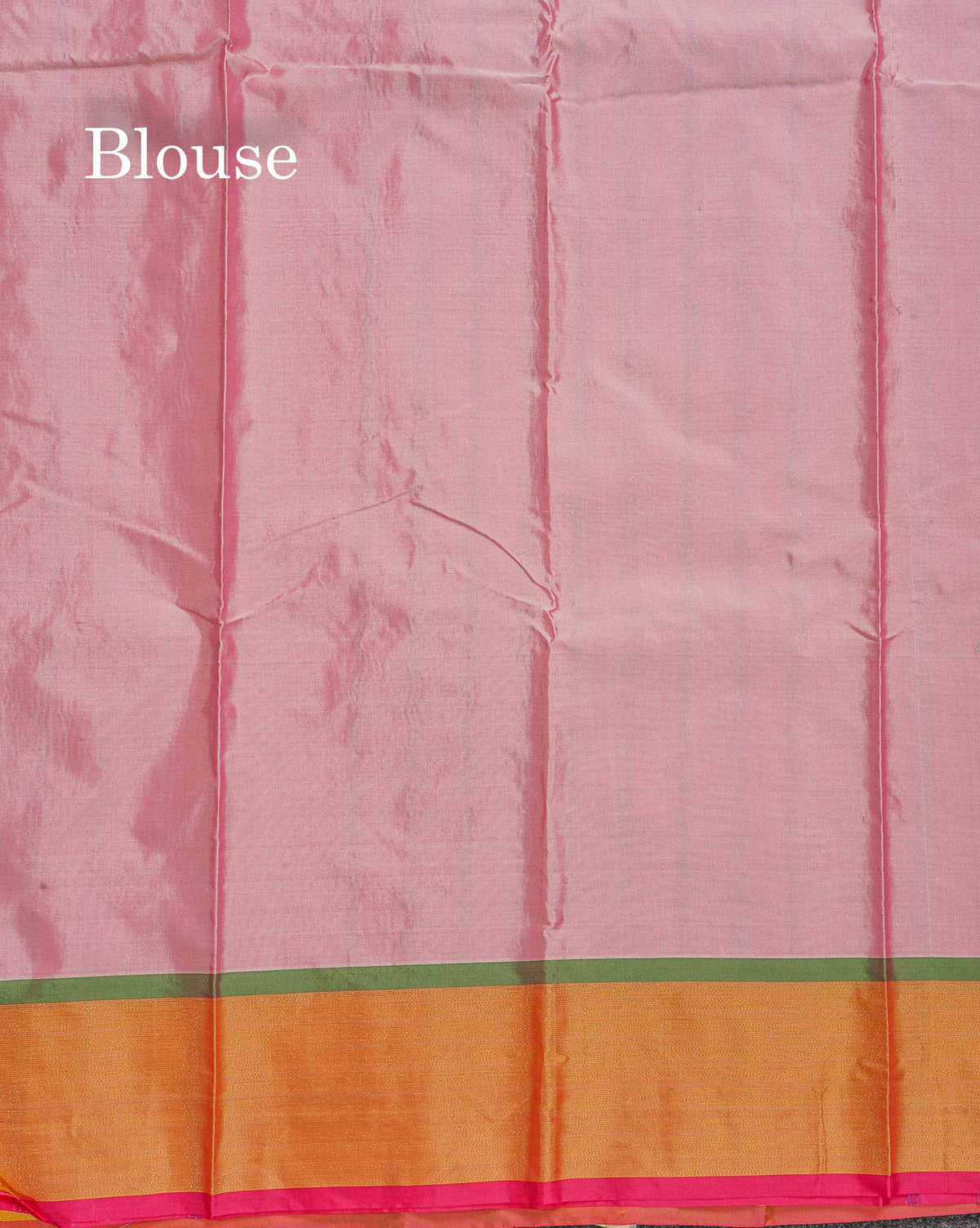 Semi Silk Saree - Beige Colour Body With Contrast Baby Pink Blouse