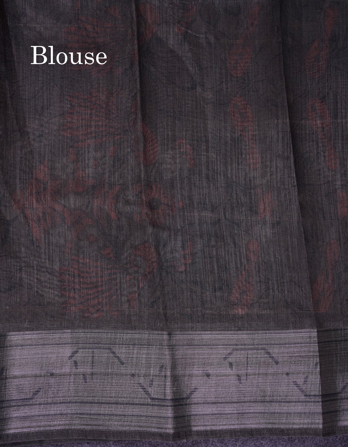 Beautiful Grey White Mixed Cotton Saree With Contrast Dark Brown Fancy Tissue Borber