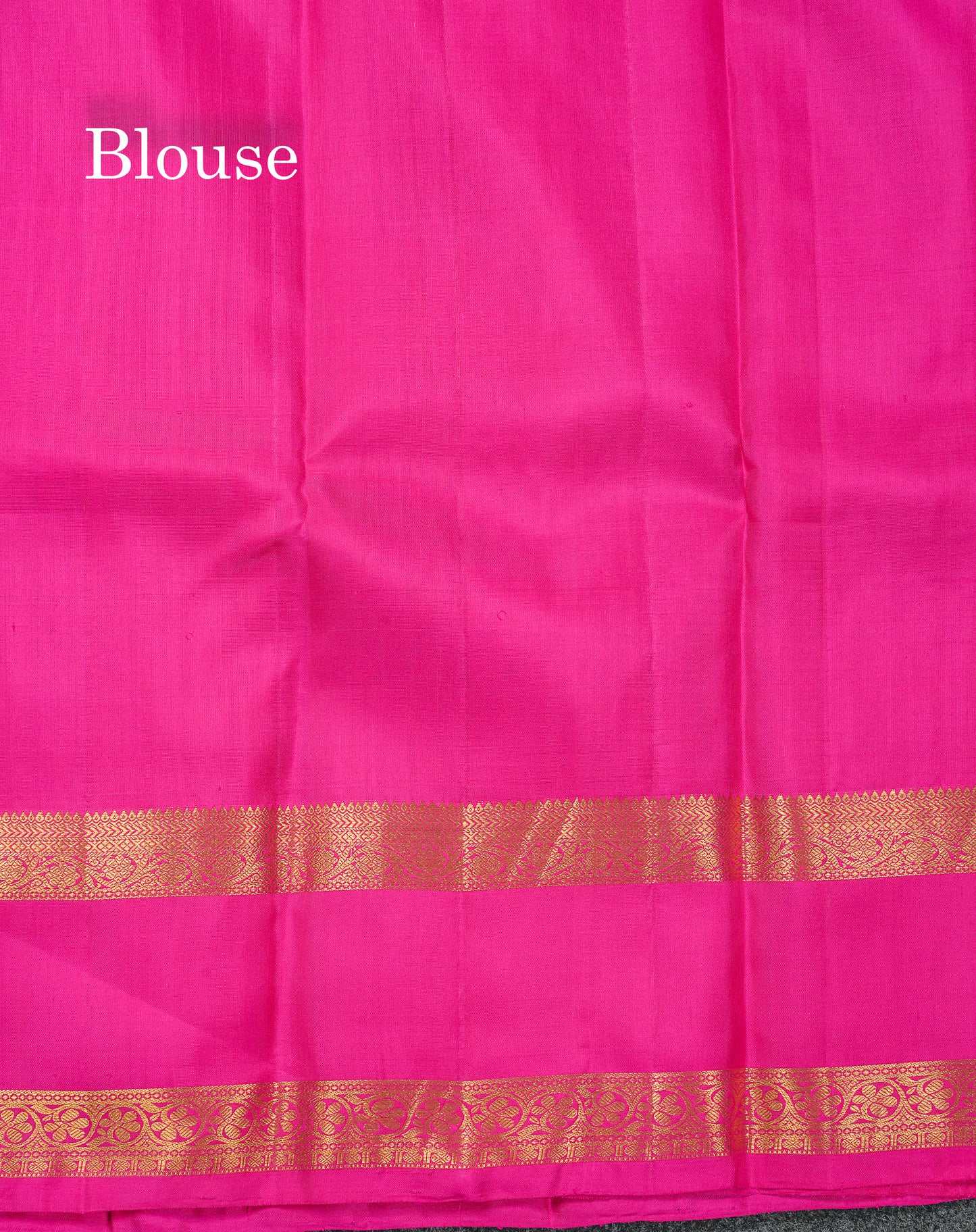 Beautiful Dual Tone Violet Small Zari Checks Pure Kanjivaram Silk Saree With Contrast Pink Gap Border