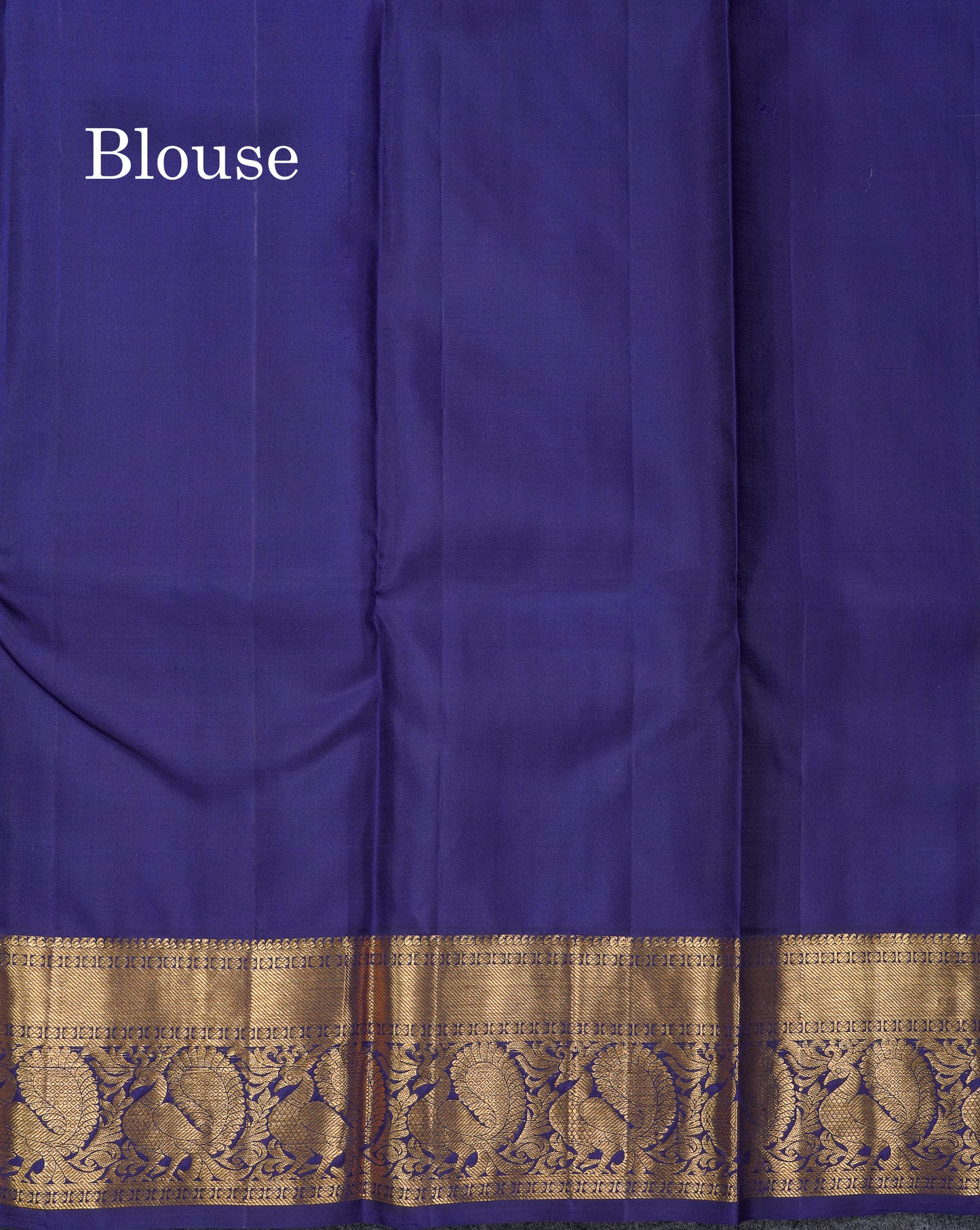 Beautiful Light Violet Pure Kanjivaram Silk Saree With Contrast Navy Blue Traditional Medium Border