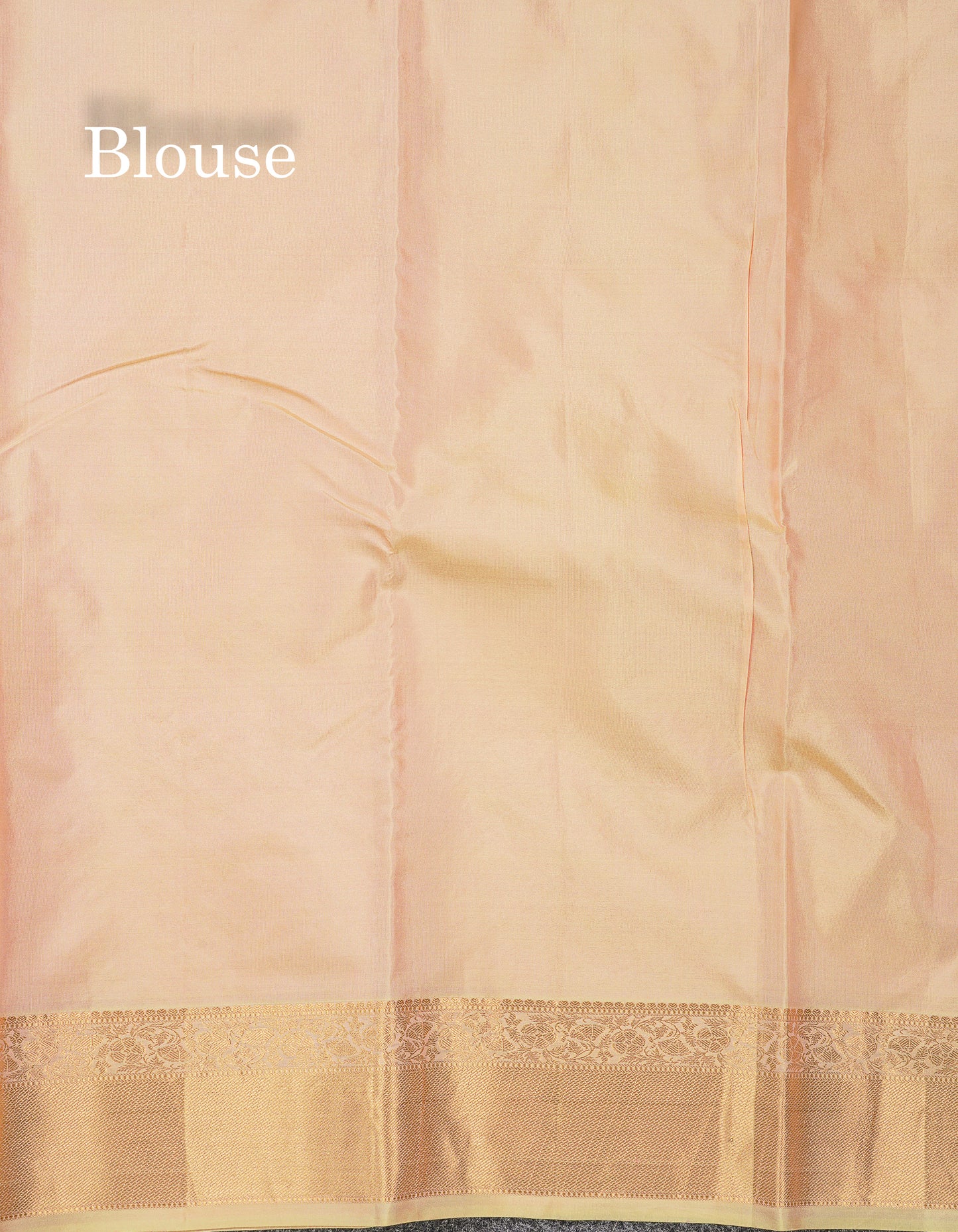 Beautiful Cream Sandal Pure Kanjivaram Silk Saree With Traditional Medium Border