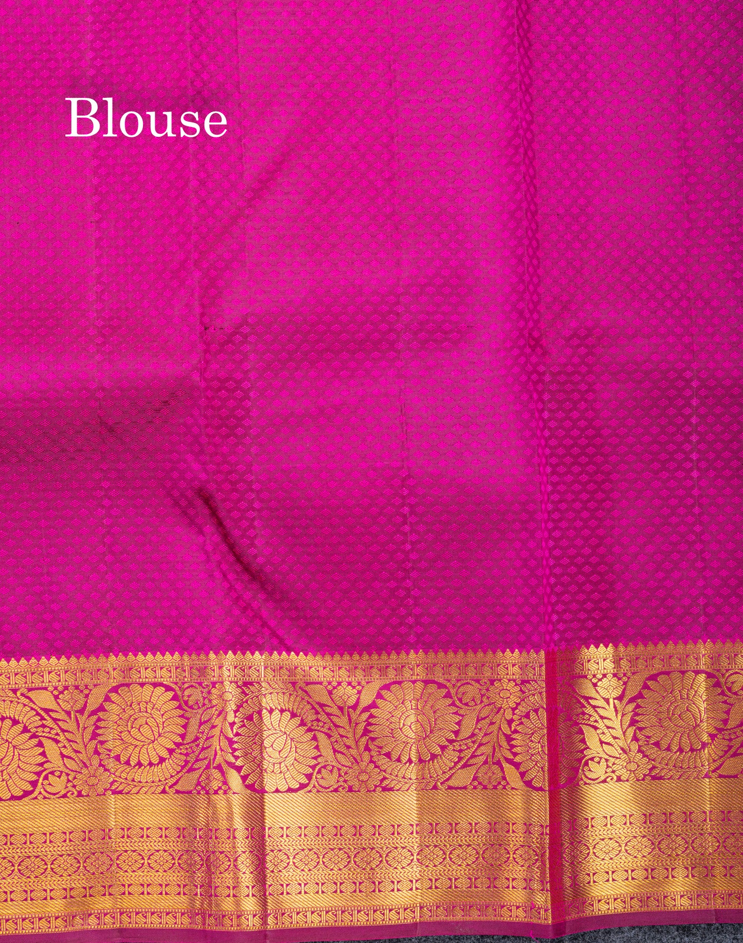 Magenta Bridal Pure Kanjivaram Silk Saree With Traditional Border