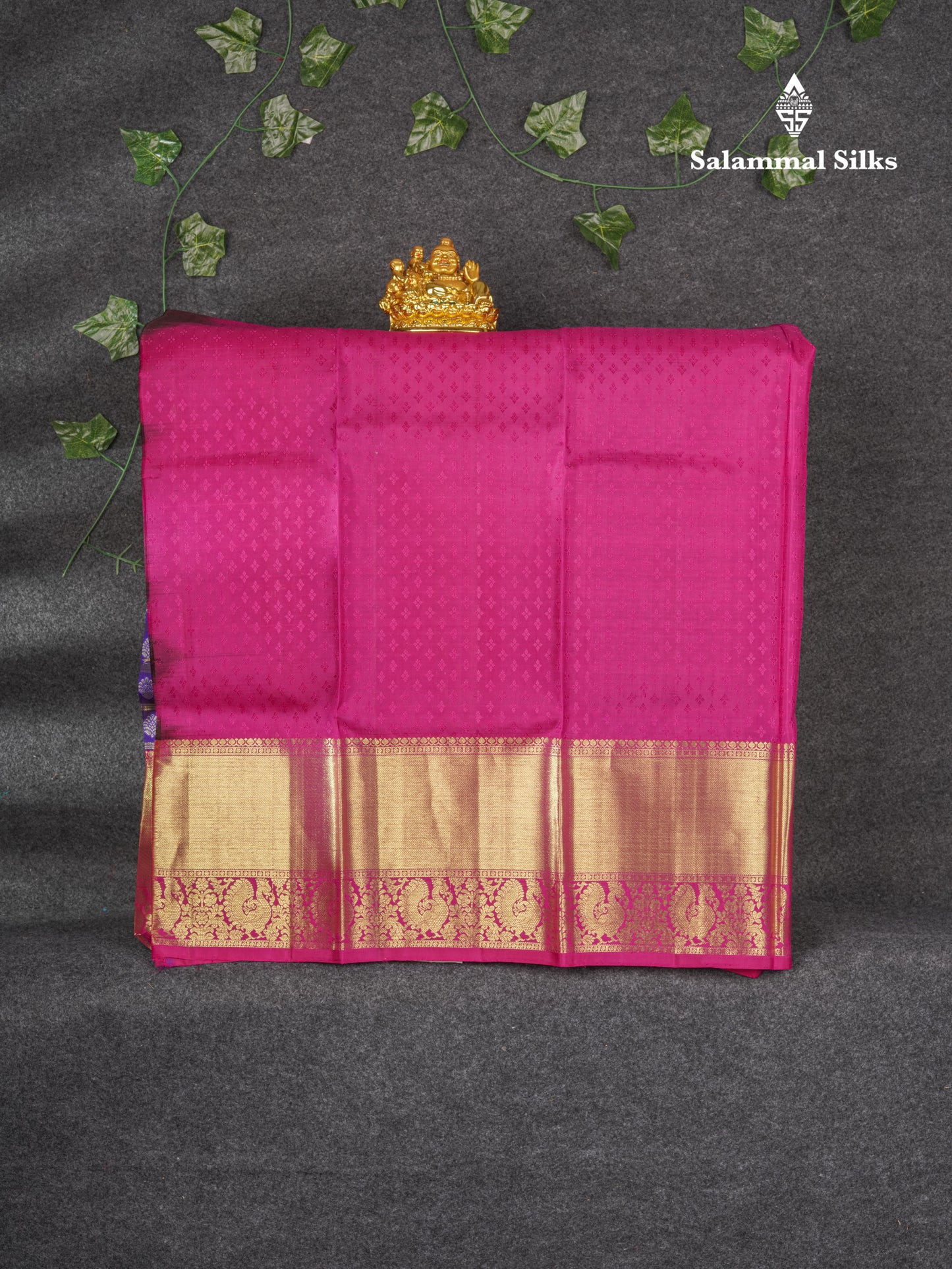 Pure Silk Pattu Pavadai (Violet ) With Pink Blouse 36"