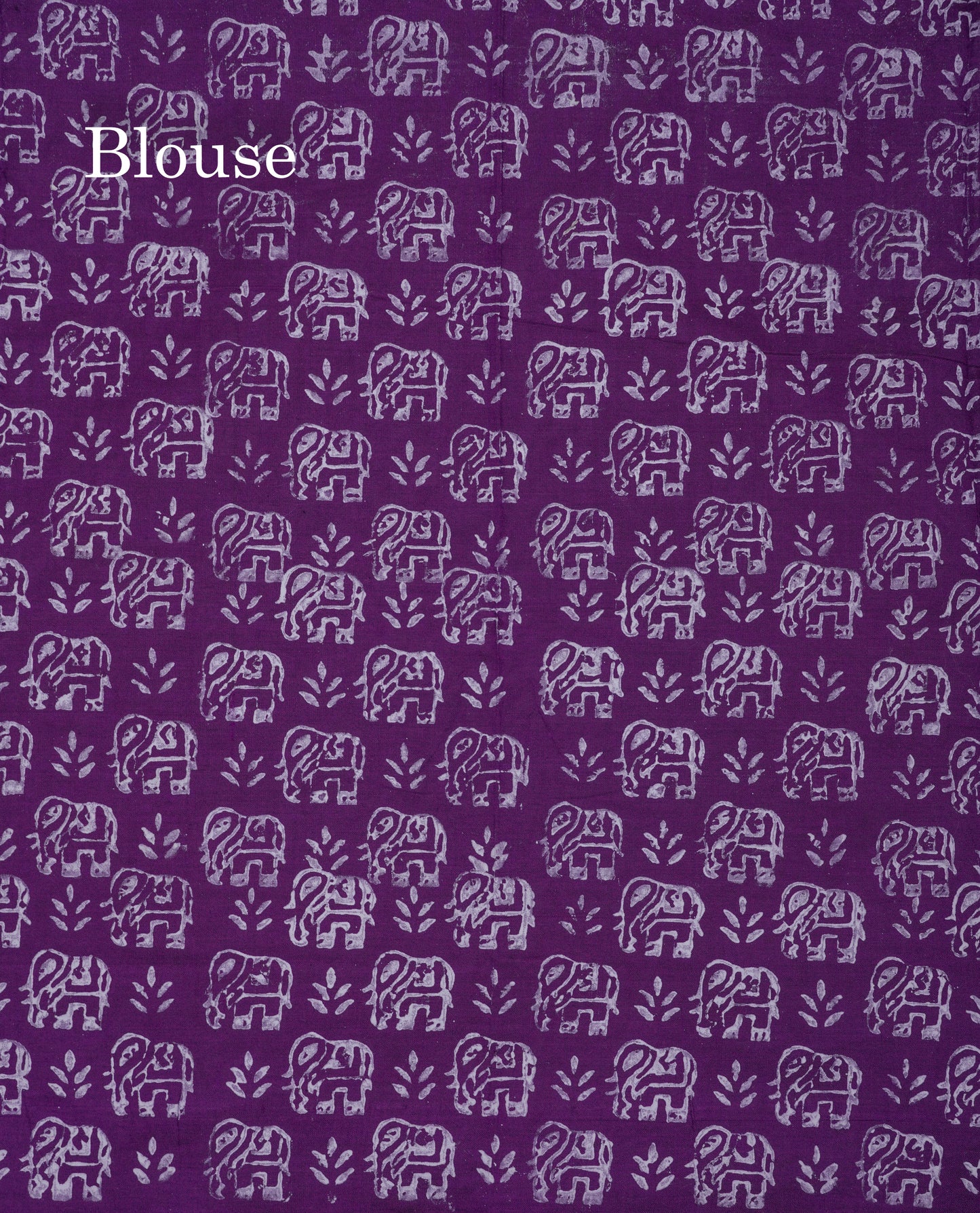 Beautiful Grey White South Cotton Printed Saree With Contrast Dark Purple Blouse