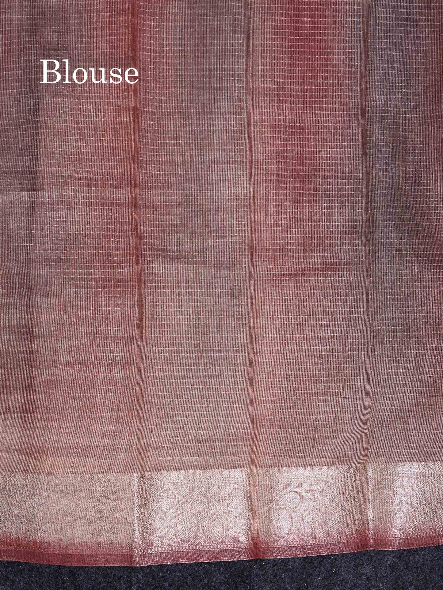 Kota Mix Saree - Light Brown Zari Lines Along With Fancy Border