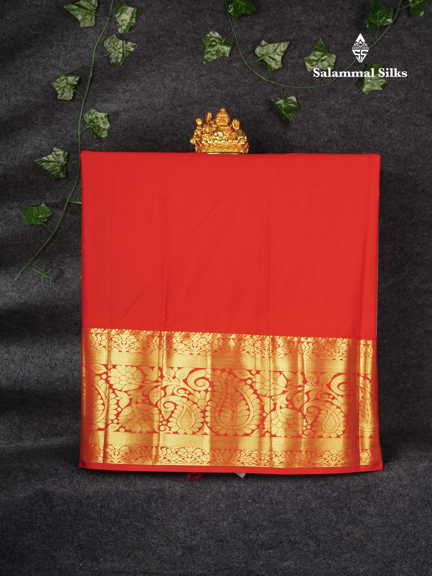 Semi Silk Pattu Pavadai ( Royal Blue ) With Red Blouse 36"