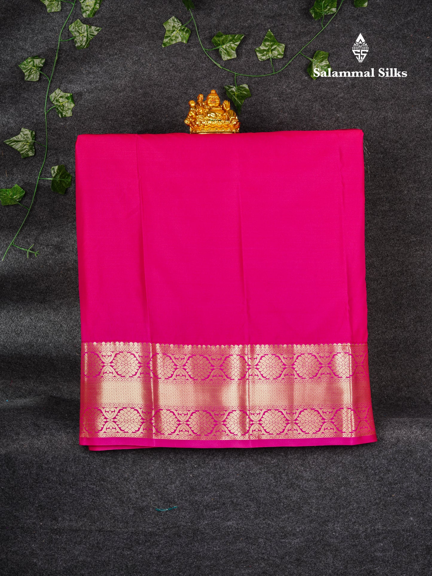 Semi Silk Pattu Pavadai ( Green ) With Pink Blouse 36"
