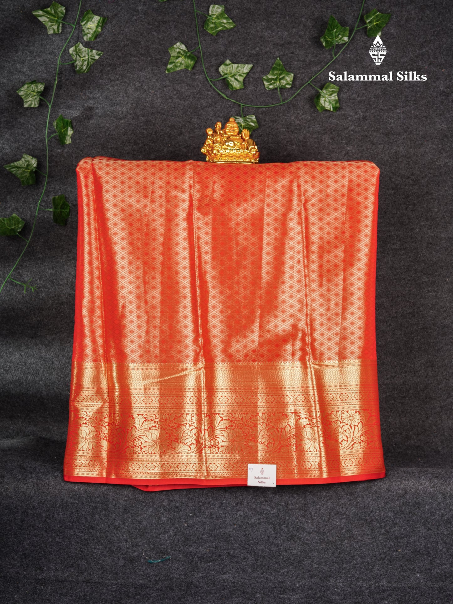 Semi Silk Pattu Pavadai Tissue (Rexona Green) With Red Blouse 36"