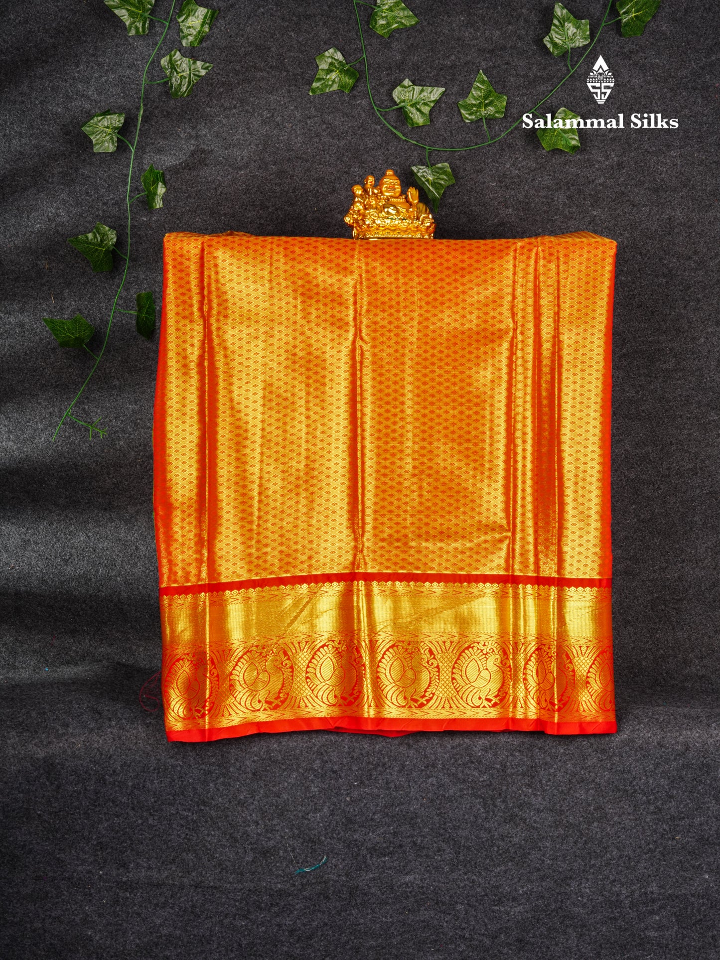 Semi Silk Pattu Pavadai (Rexsona Green Tissue) With Maroon Blouse 36"