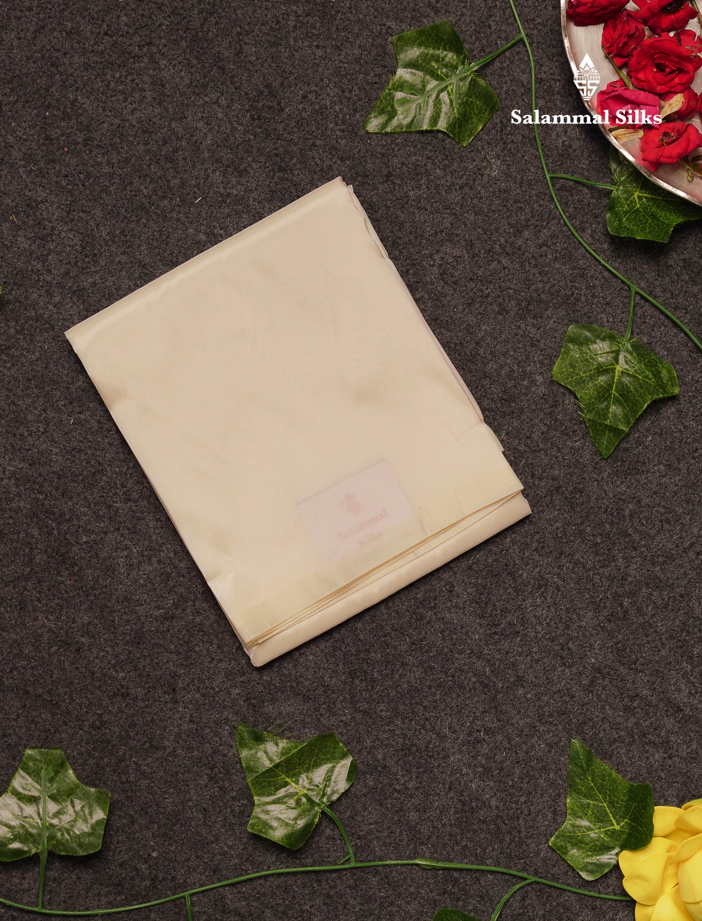 Beautiful Cream White Plain Asha Mix Shirt (2.50) Mtr