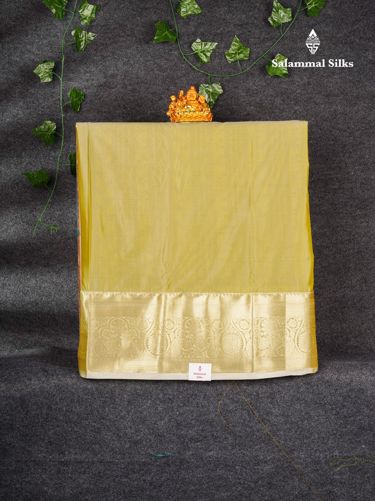Semi Silk Pattu Pavadai (Violet) With Sandal Blouse 35.20"